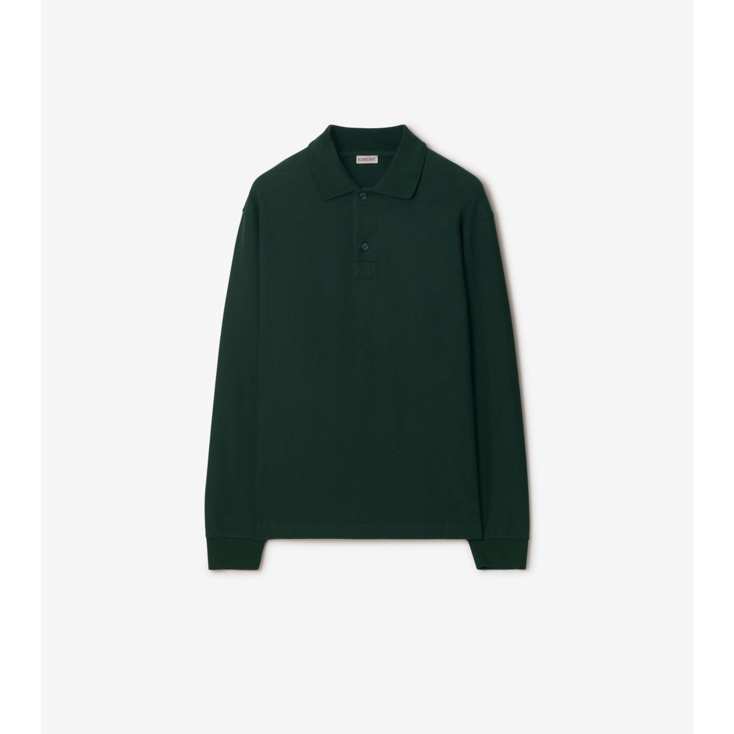 Long-sleeve Cotton Polo Shirt