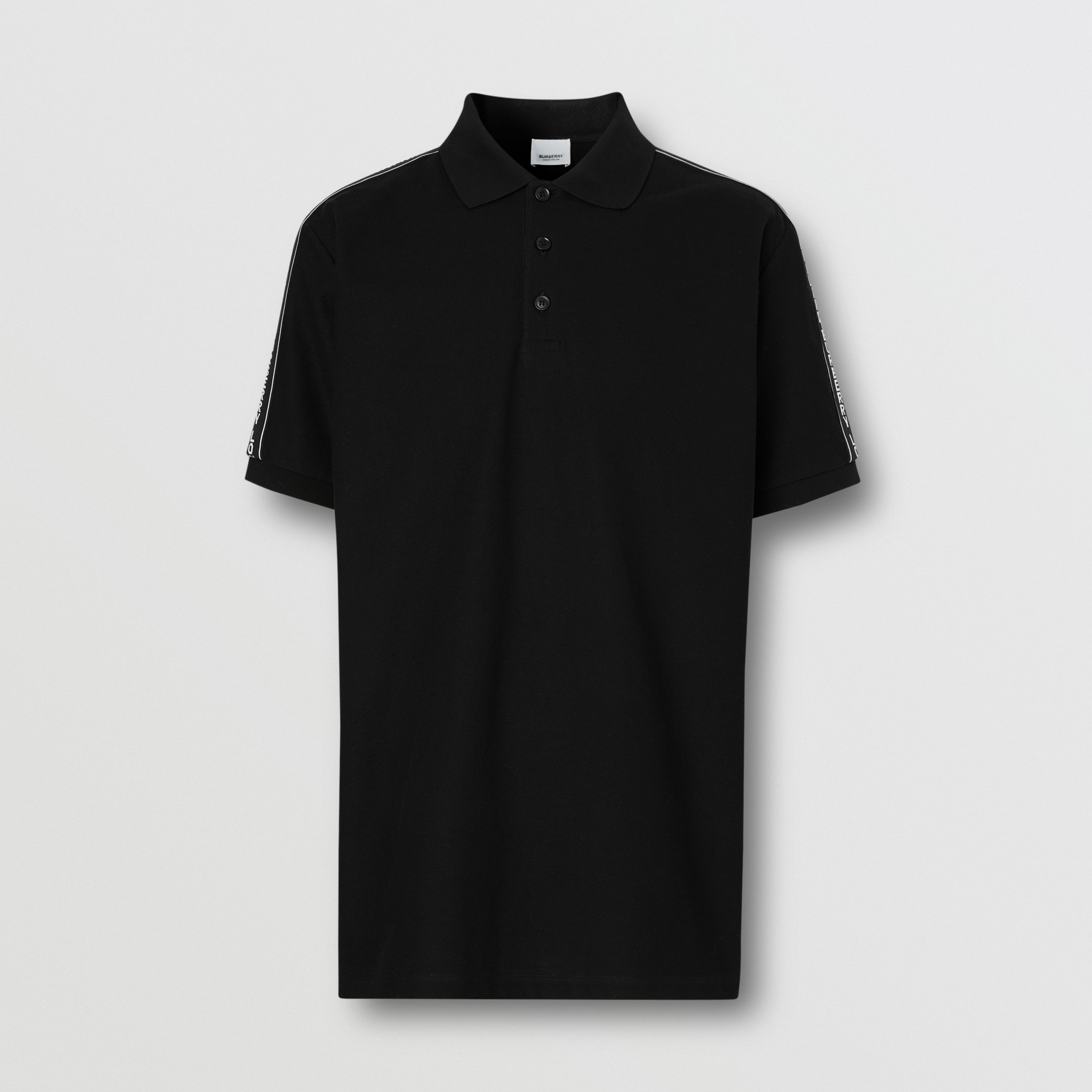 Logo Tape Cotton Piqué Polo Shirt - Men | Burberry United States
