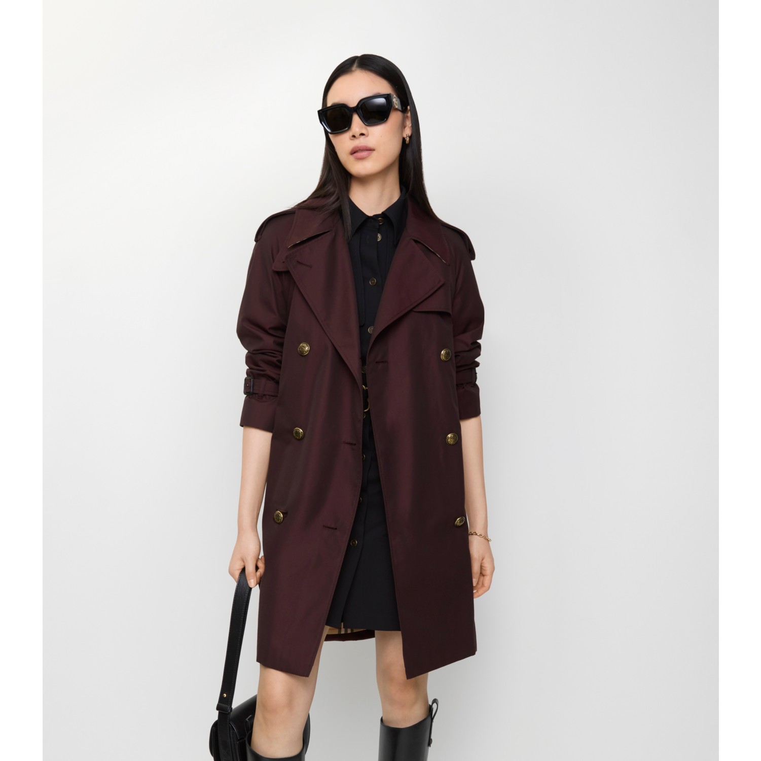 Trench mi-long Castleford en gabardine