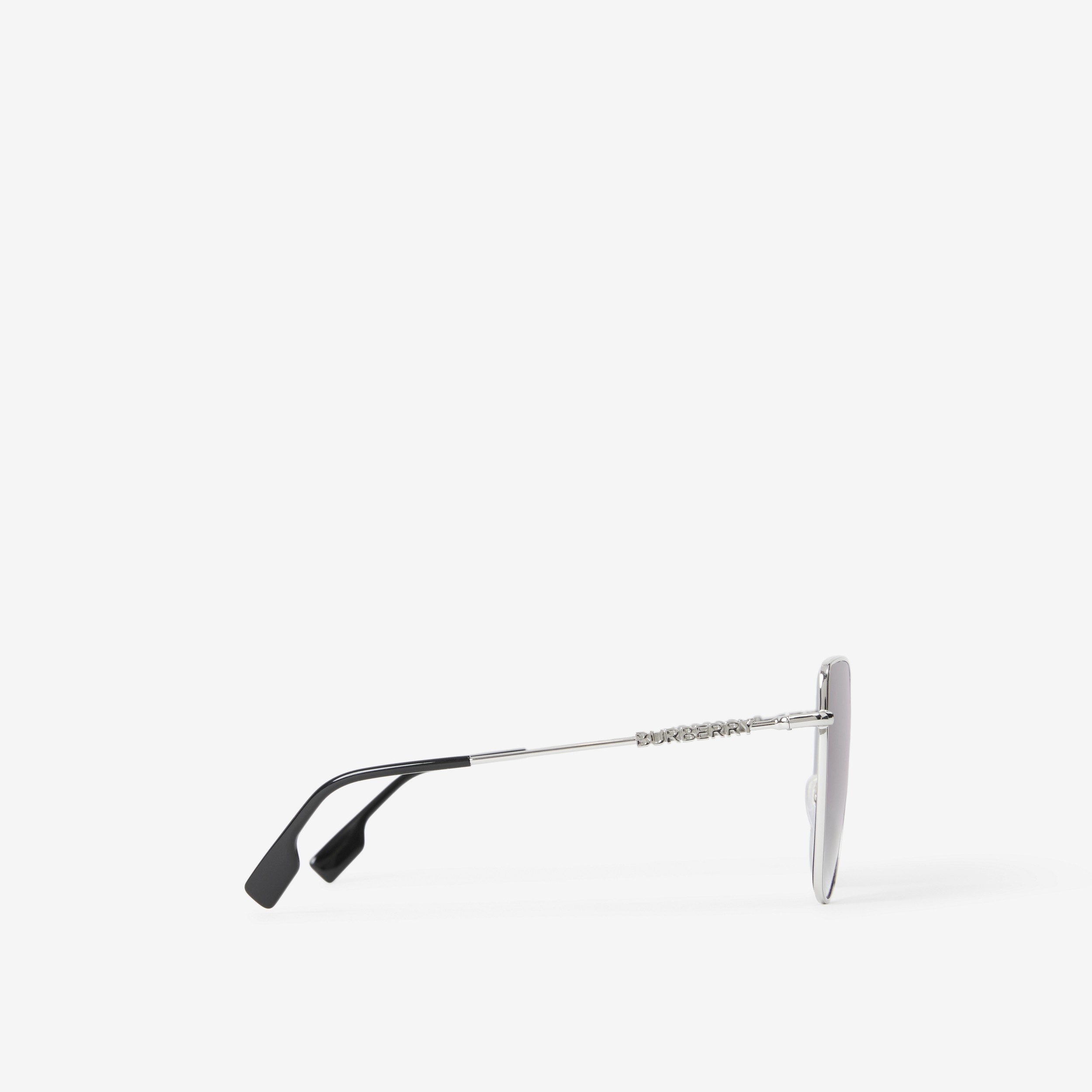 Óculos de sol com armação gatinho oversize (Preto/prata) - Mulheres | Burberry® oficial - 2