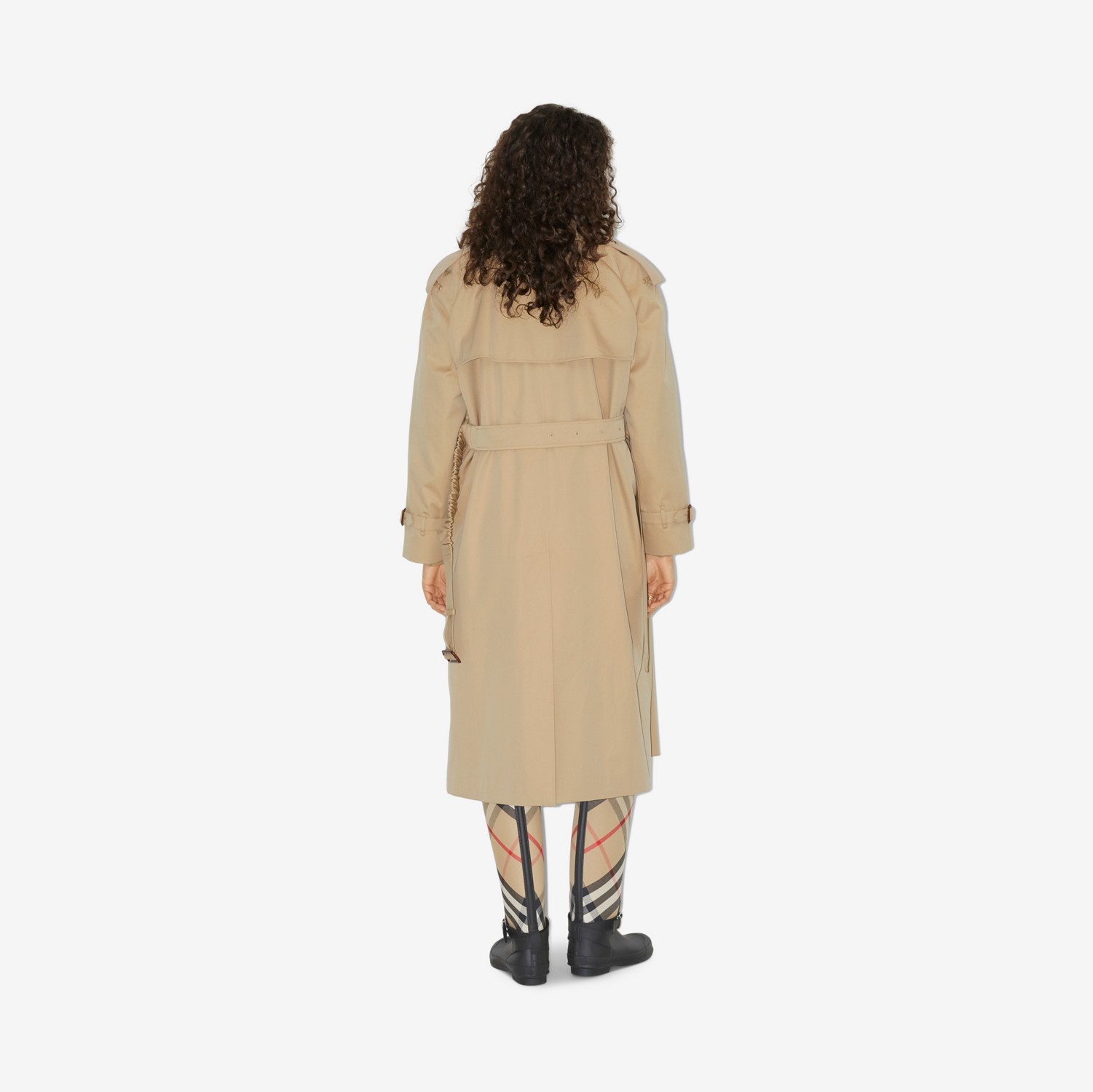 Trench coat en algodón de gabardina (Miel) - Mujer | Burberry® oficial