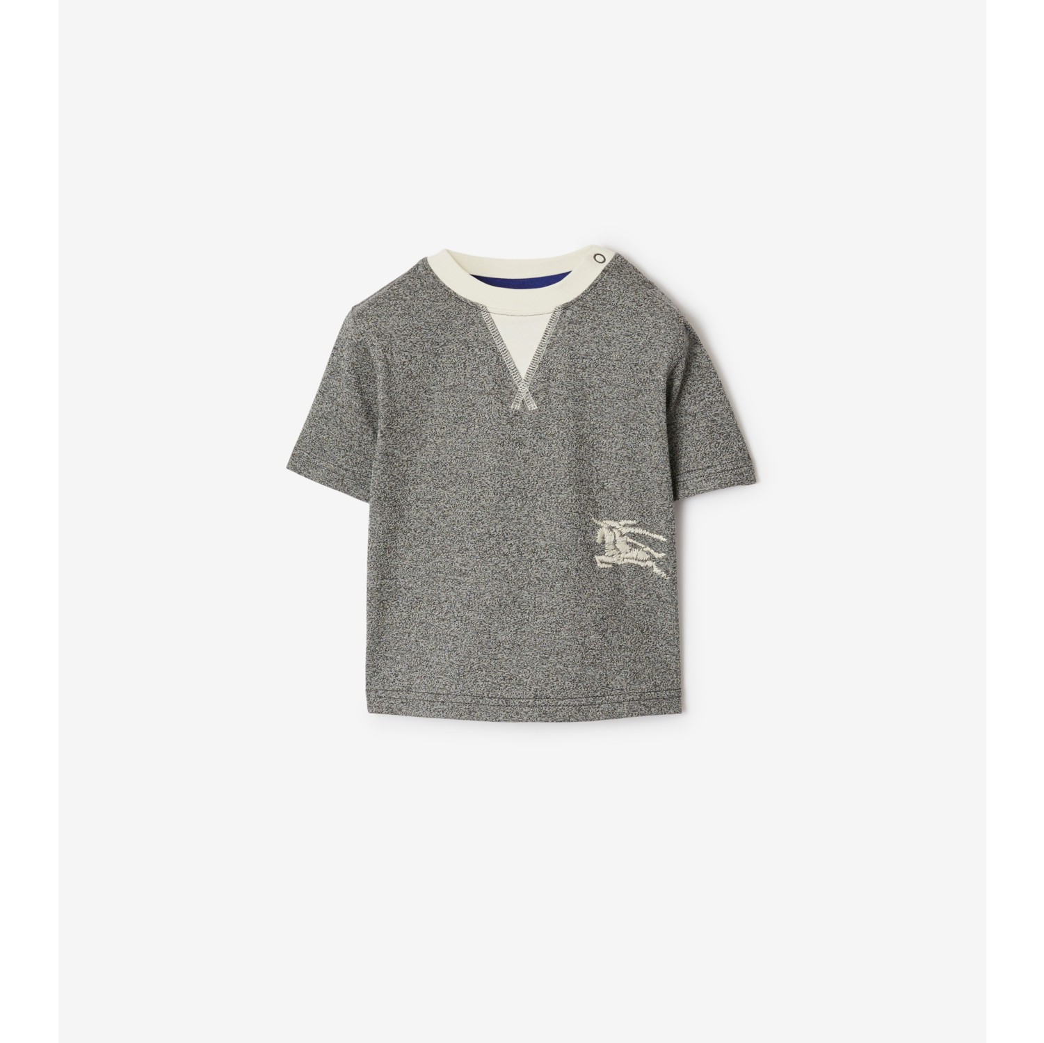 V Neck - T-Shirt - Grey Melange