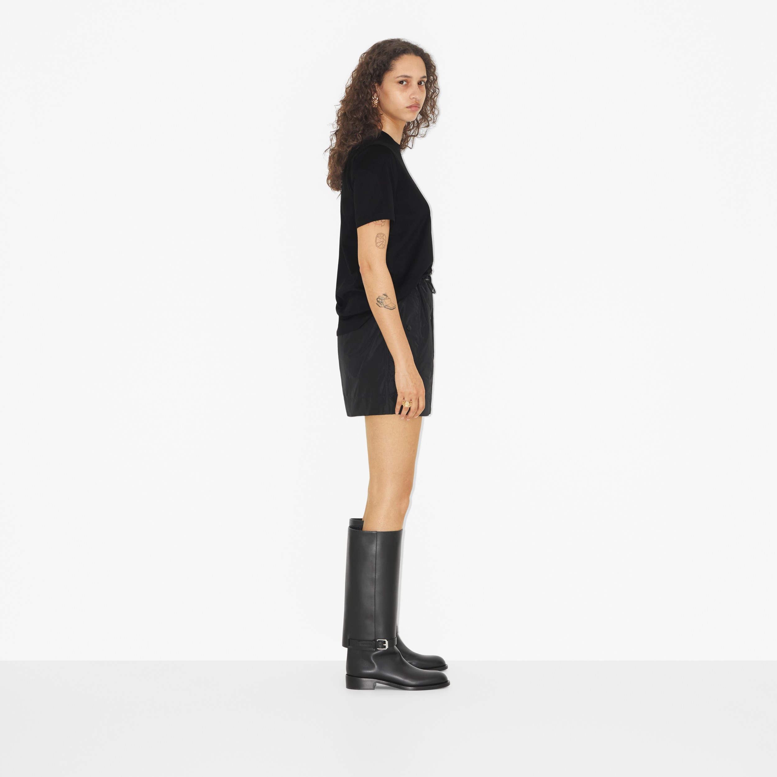 Camiseta de algodão com estampa de logotipo (Preto) - Mulheres | Burberry® oficial - 3
