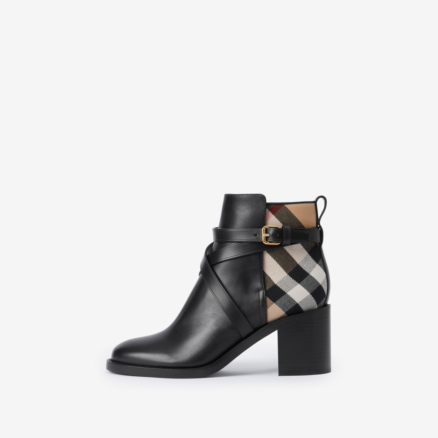 Bottines en cuir House check