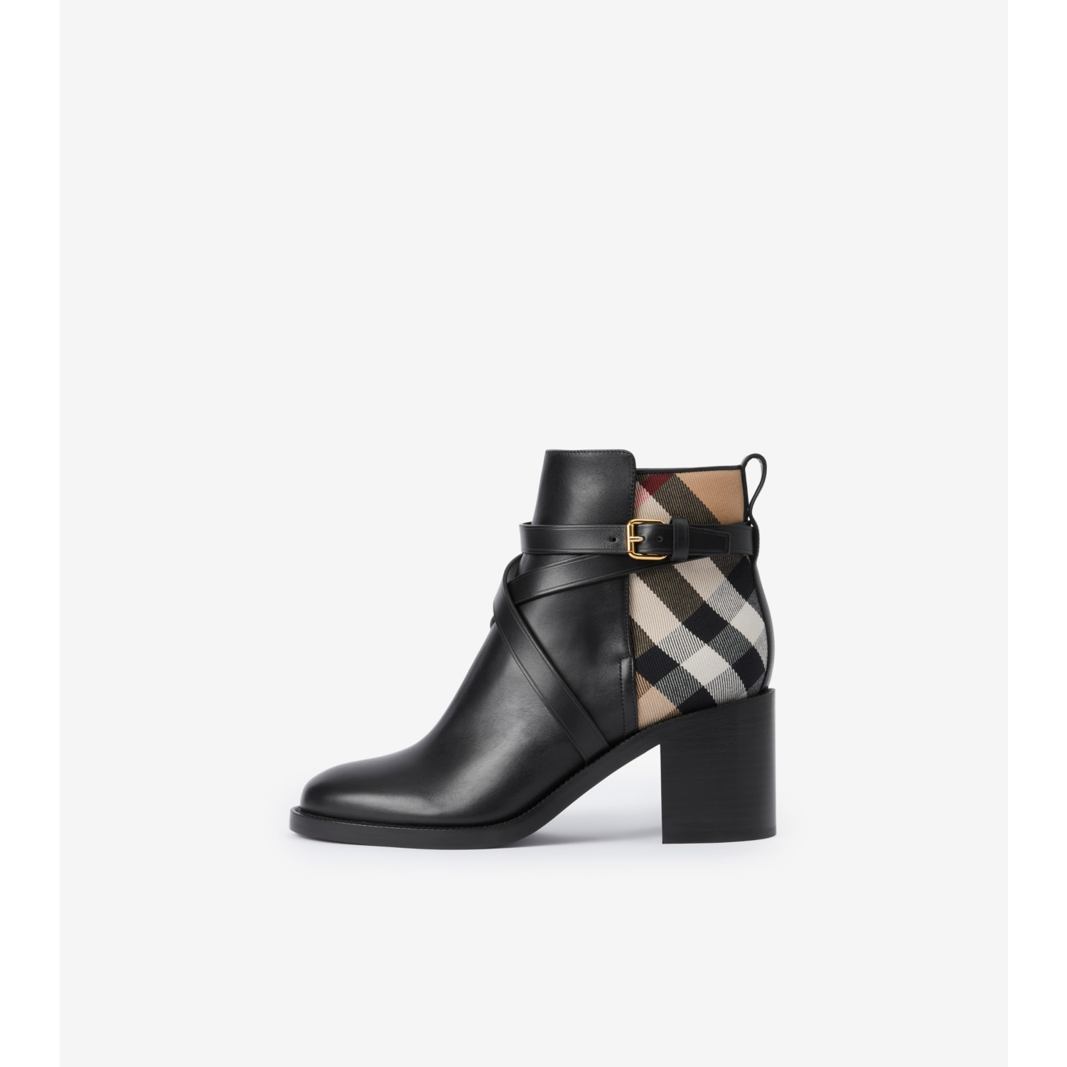 Bottines en cuir House check