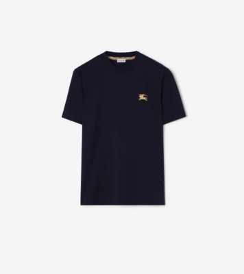 Knight Cotton T-shirt in Navy - Men | Burberry® Official
