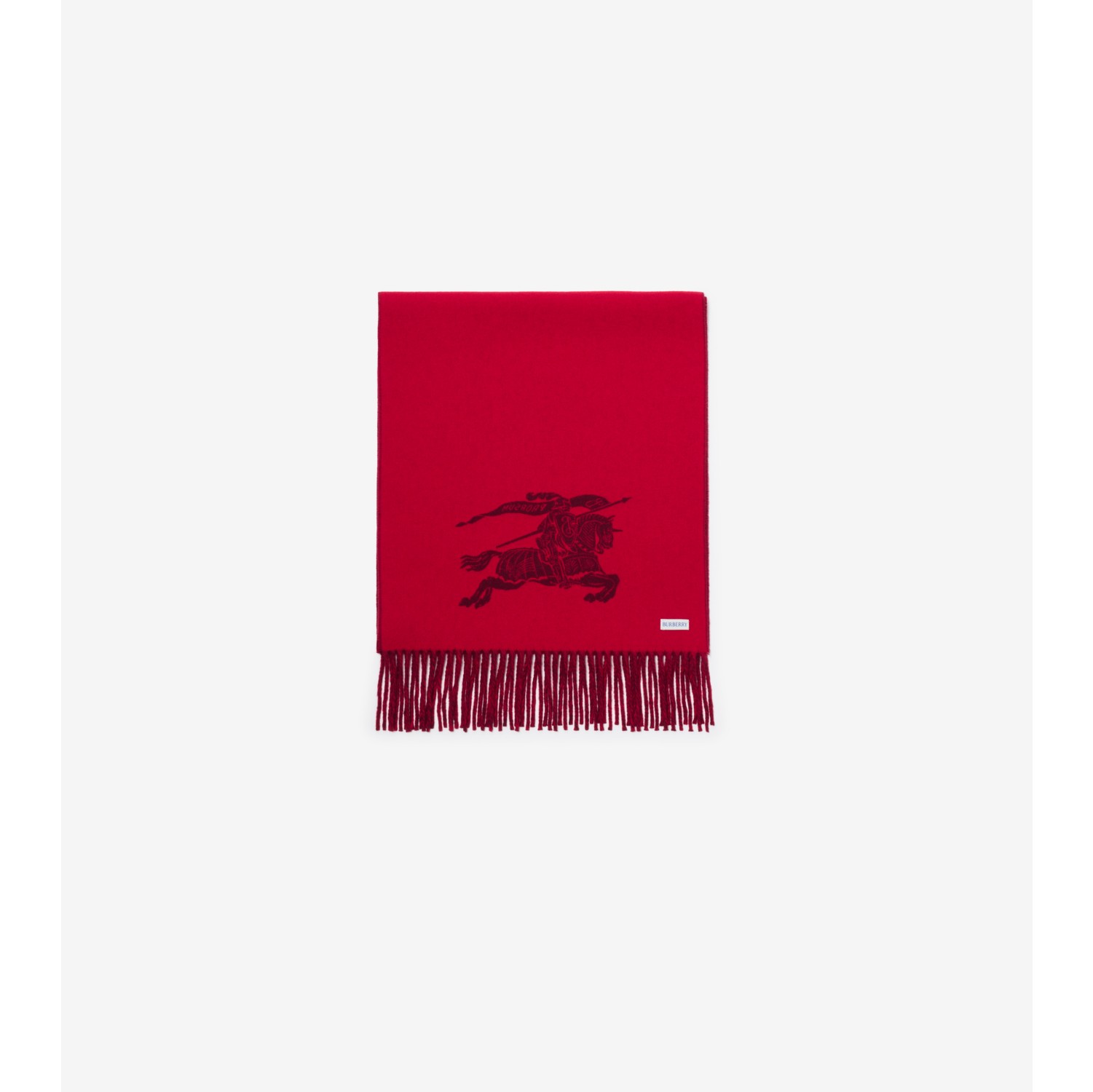 Reversible EKD Cashmere Scarf in Oxblood red | Burberry® Official