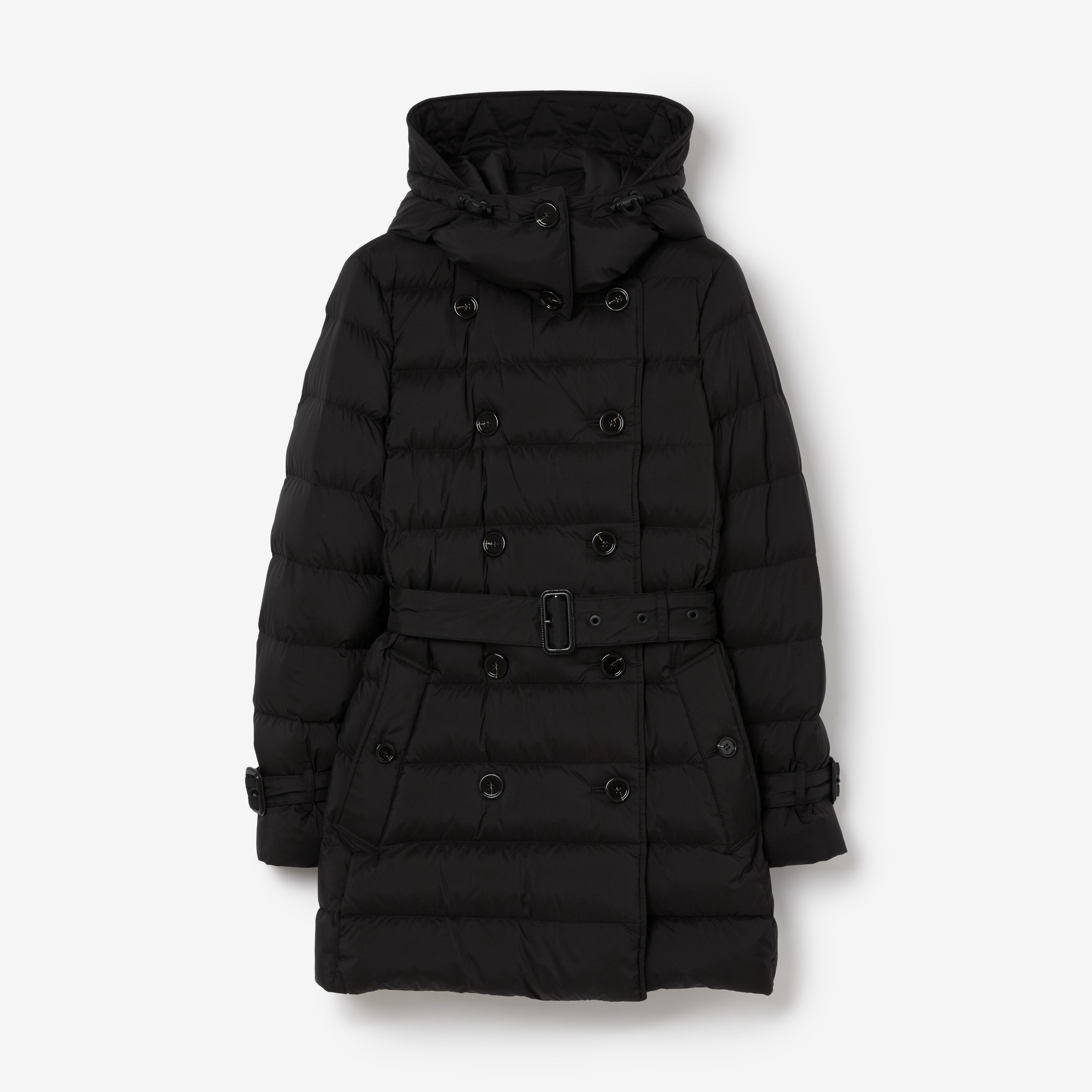 Detachable Hood Puffer Coat in Black - Women | Burberry® Official - 1