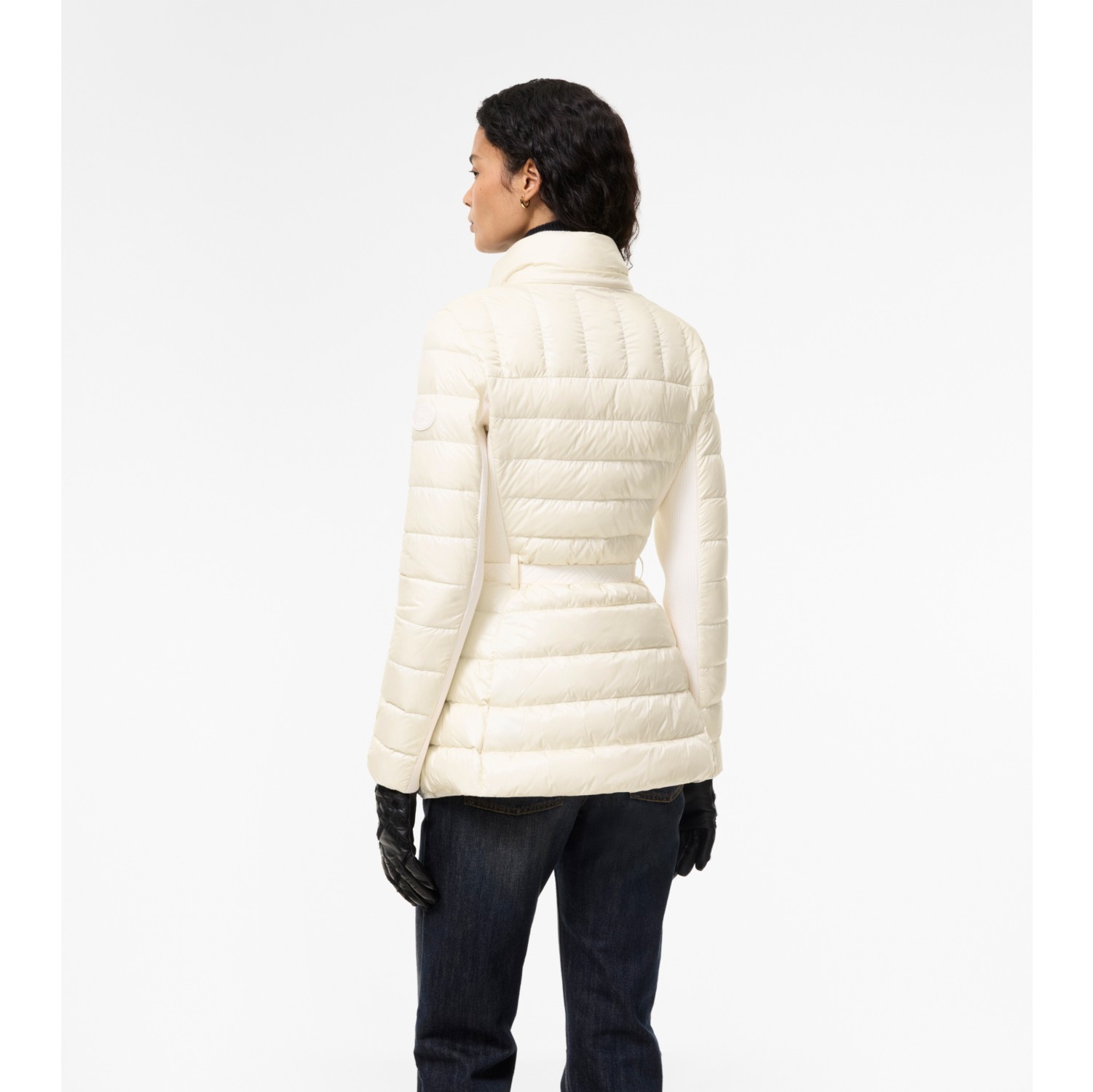 あ～ちゃん BURBERRYダウン Theory　ニットコート ナイロン フェアウォーター ダウンコート (ツンドラホワイト