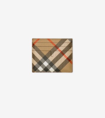 トール チェック カードケース (サンドベージュ) - メンズ | Burberry