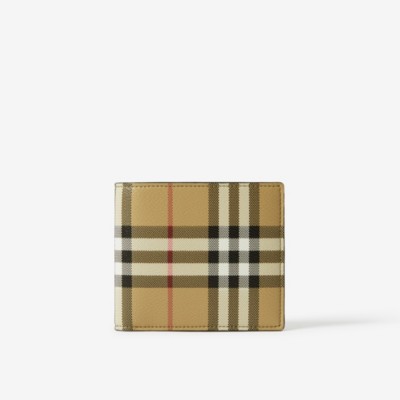 Burberry Check Bifold Wallet In Archive Beige