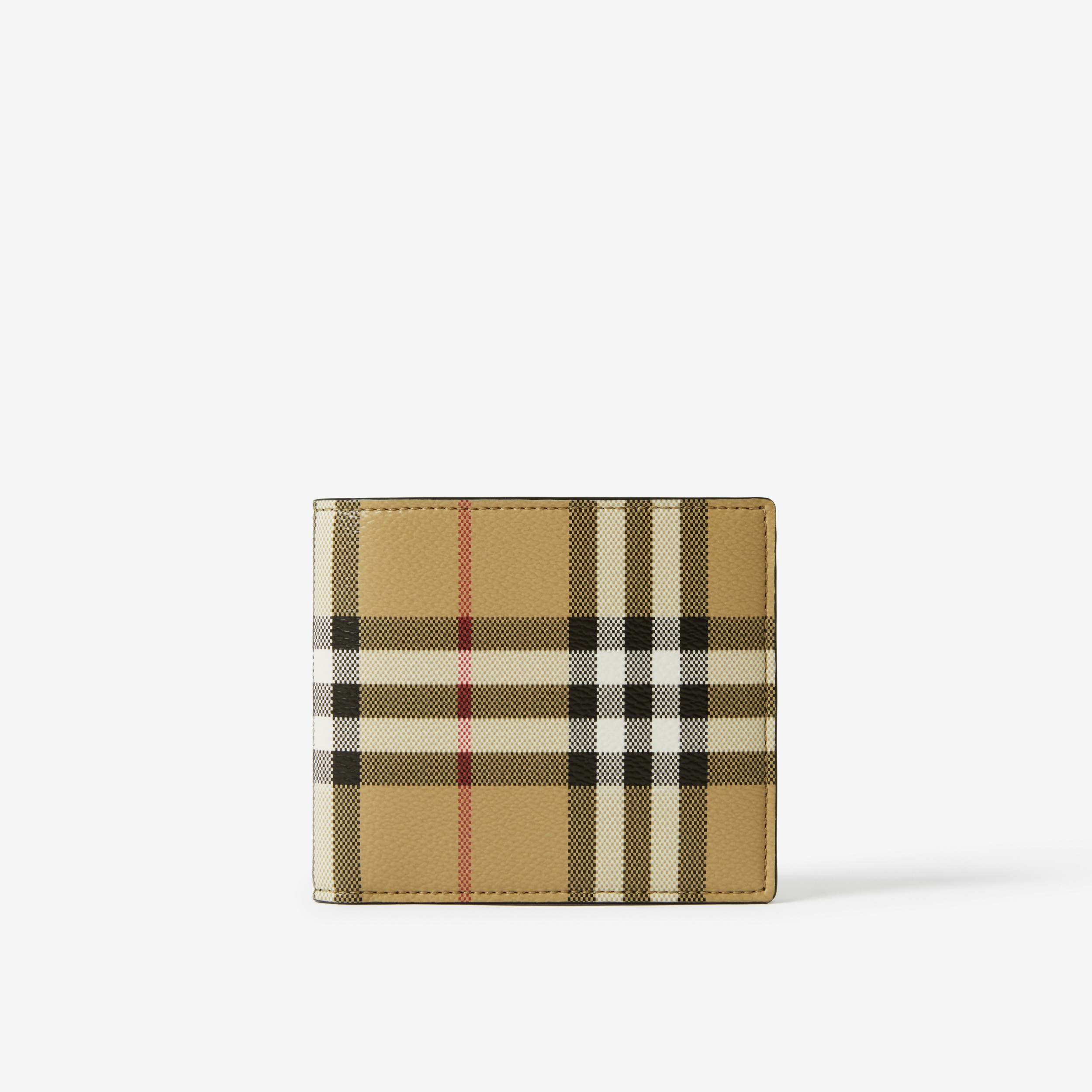 Check Bifold Wallet in Archive Beige - Men | Burberry® Official - 1