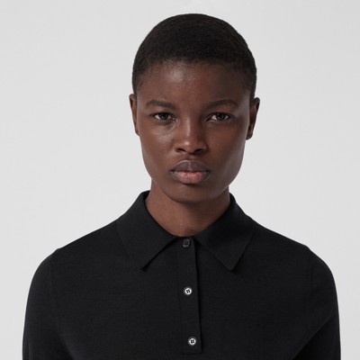 black silk polo