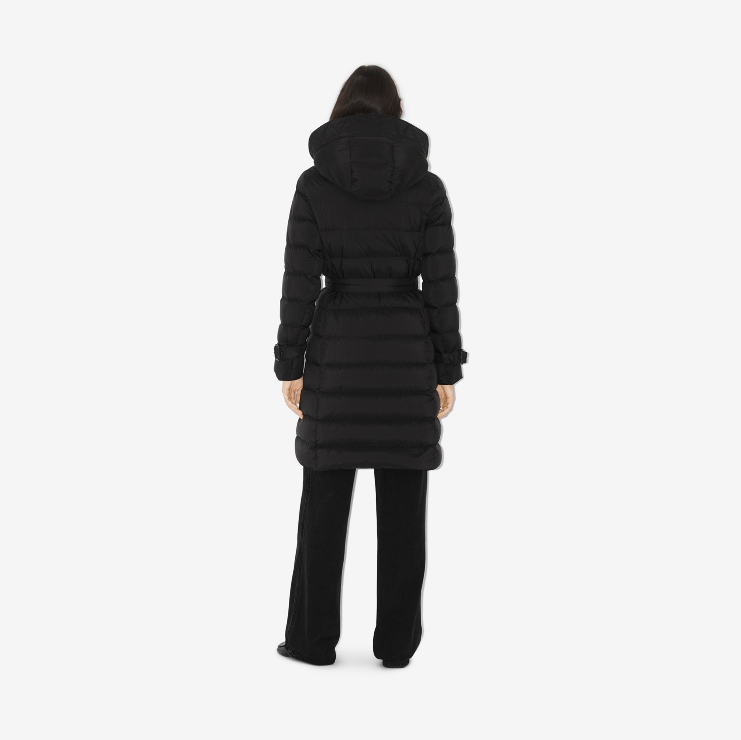 Doudoune à capuche en nylon (Noir) - Femme | Site officiel Burberry®