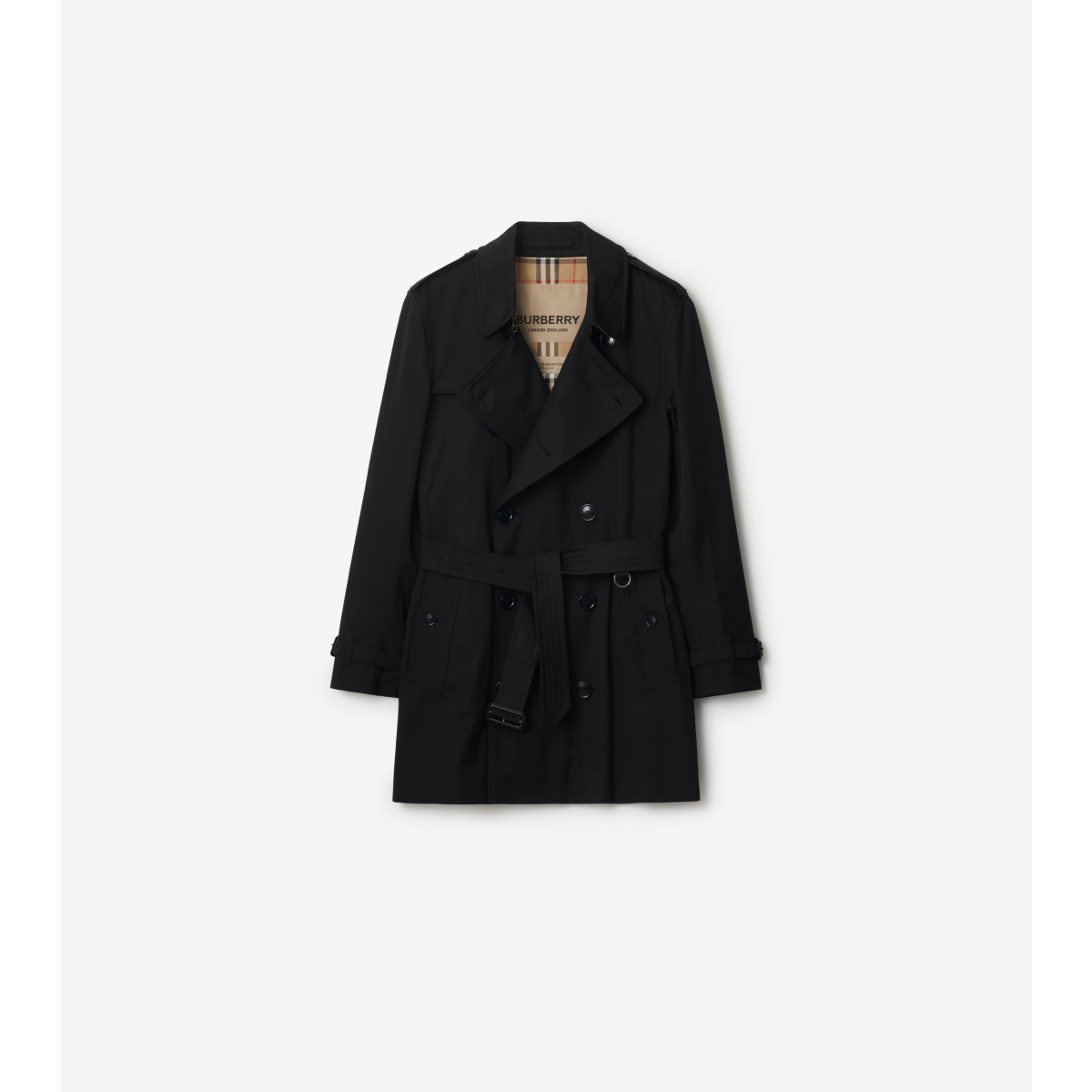  Check Short Kensington Heritage Trench Coat