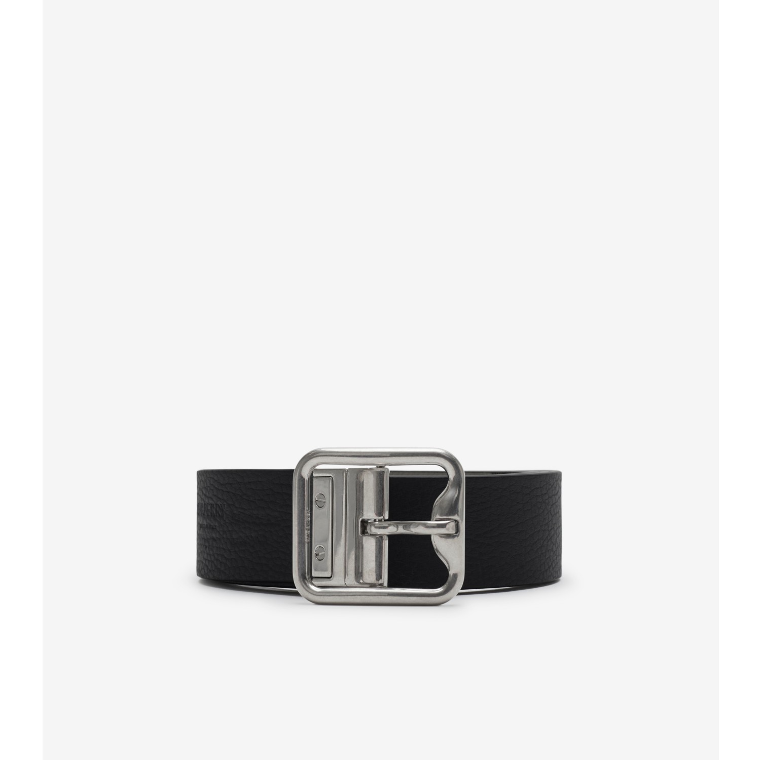 Reversible Check B Buckle Belt in Lichen/slate/silver - Men | Burberry® Official