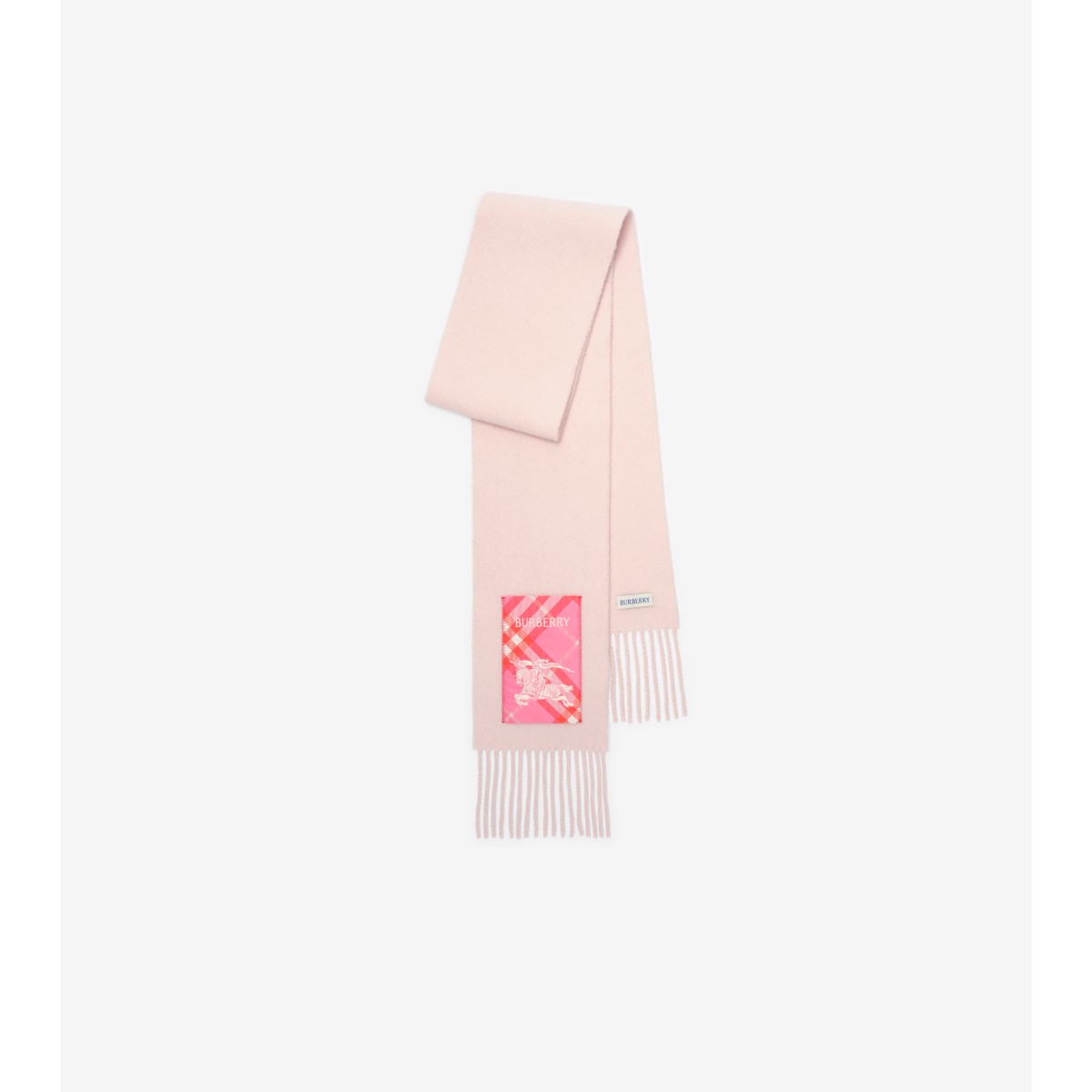  Check Narrow Label Cashmere Scarf
