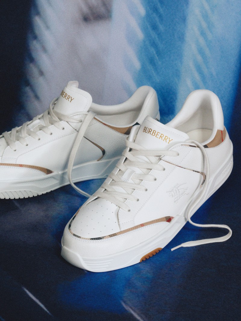 Shot of Burberry Sneakers in colour White/Archive Beige
