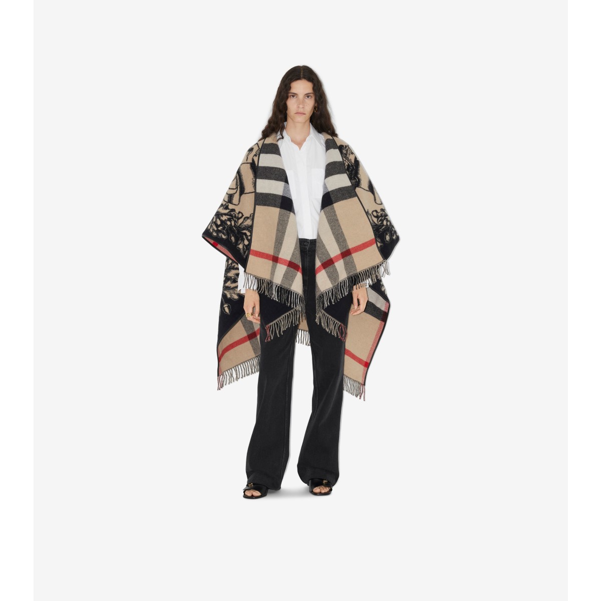  Check Reversible EKD Wool Cape