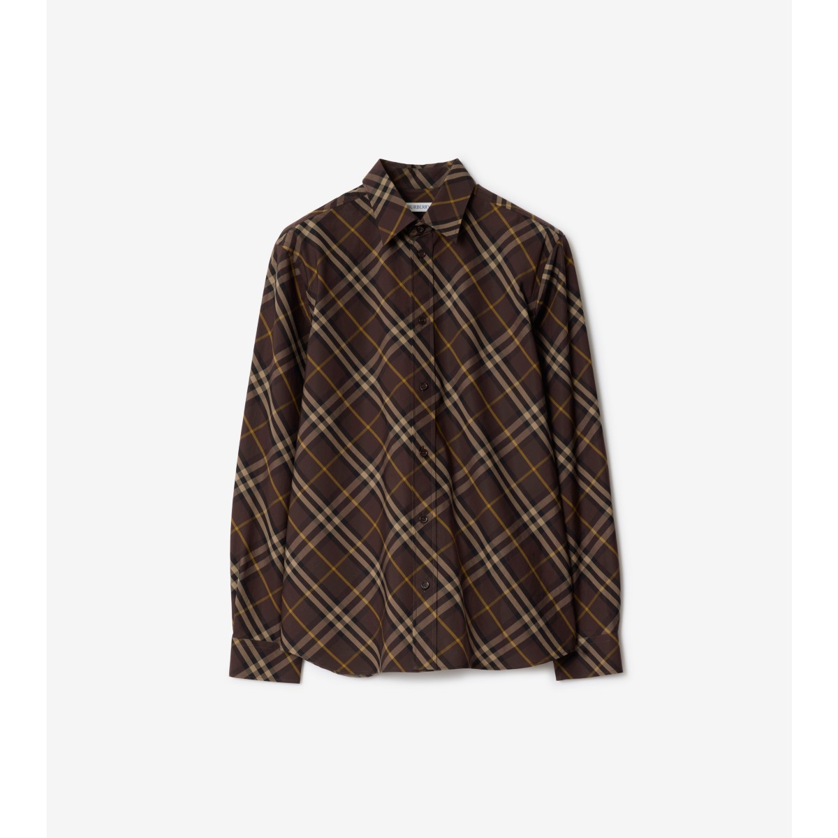 Burberry Relaxed Fit Check Cotton Flannel Shirt In Brown