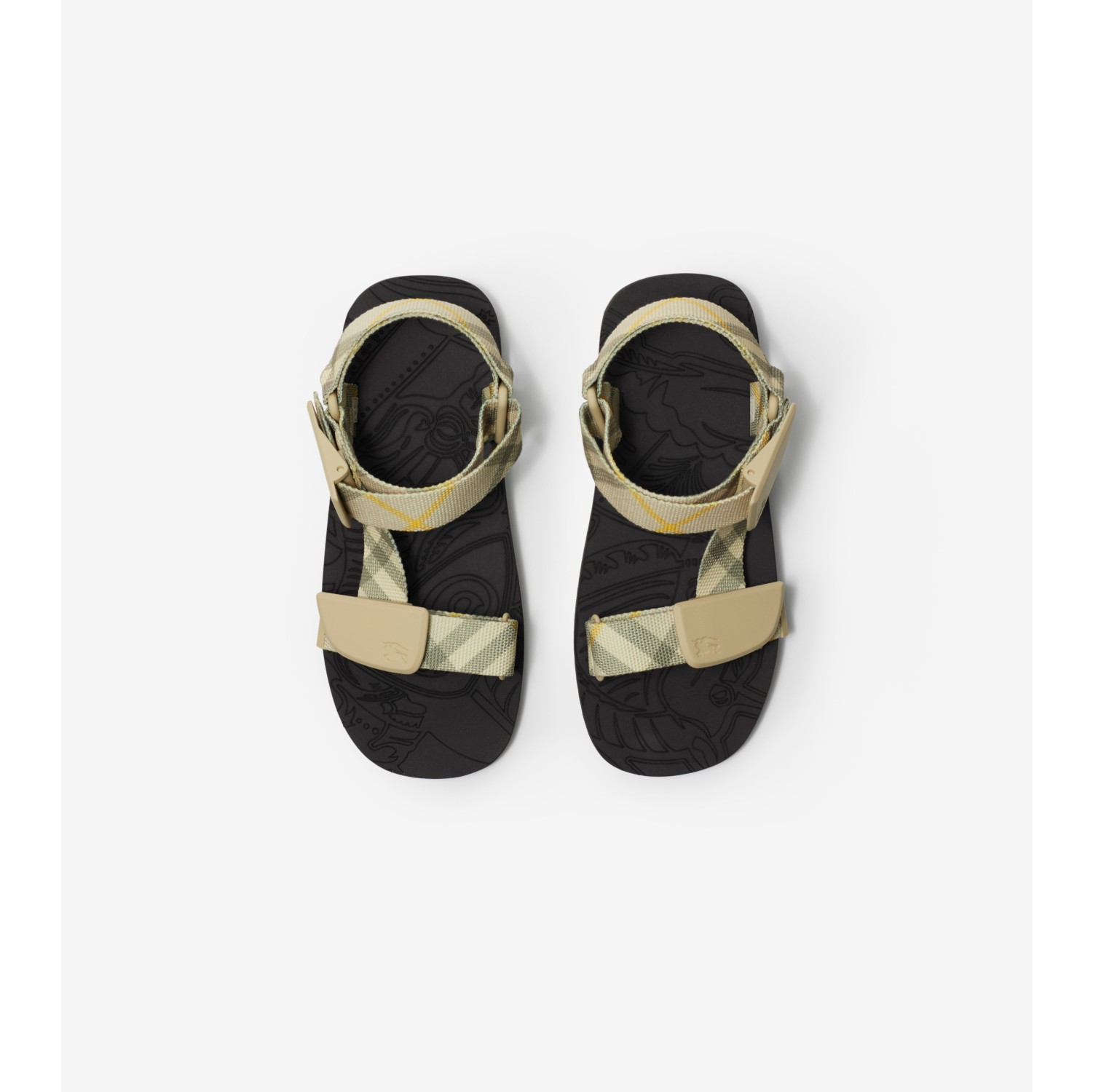 Check Trek Sandals in Wheat Women Burberry Official