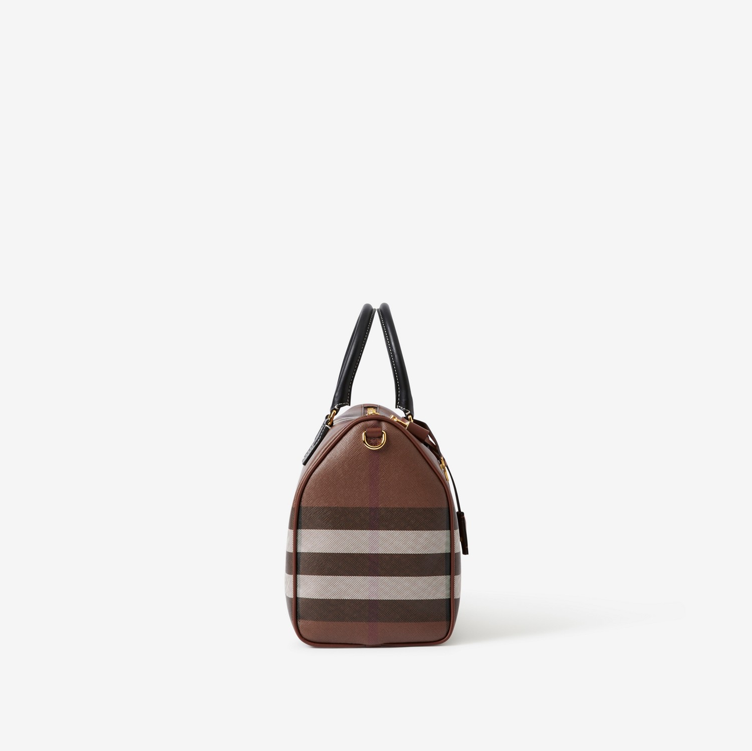 Check Medium Bowling Bag in Dark Birch Brown - Women | Burberry® Official