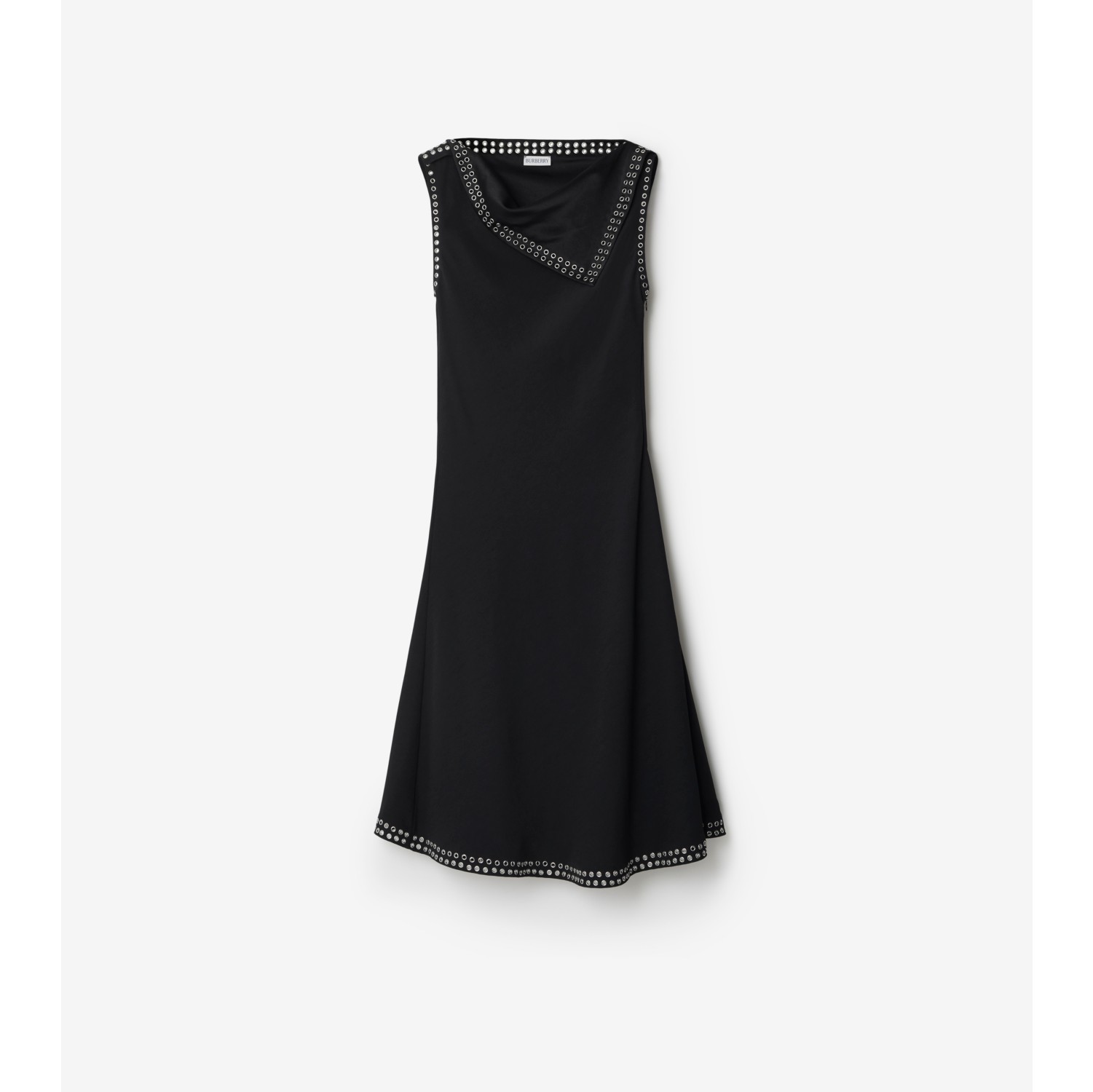 Satin Dress in Black Women Burberry Official