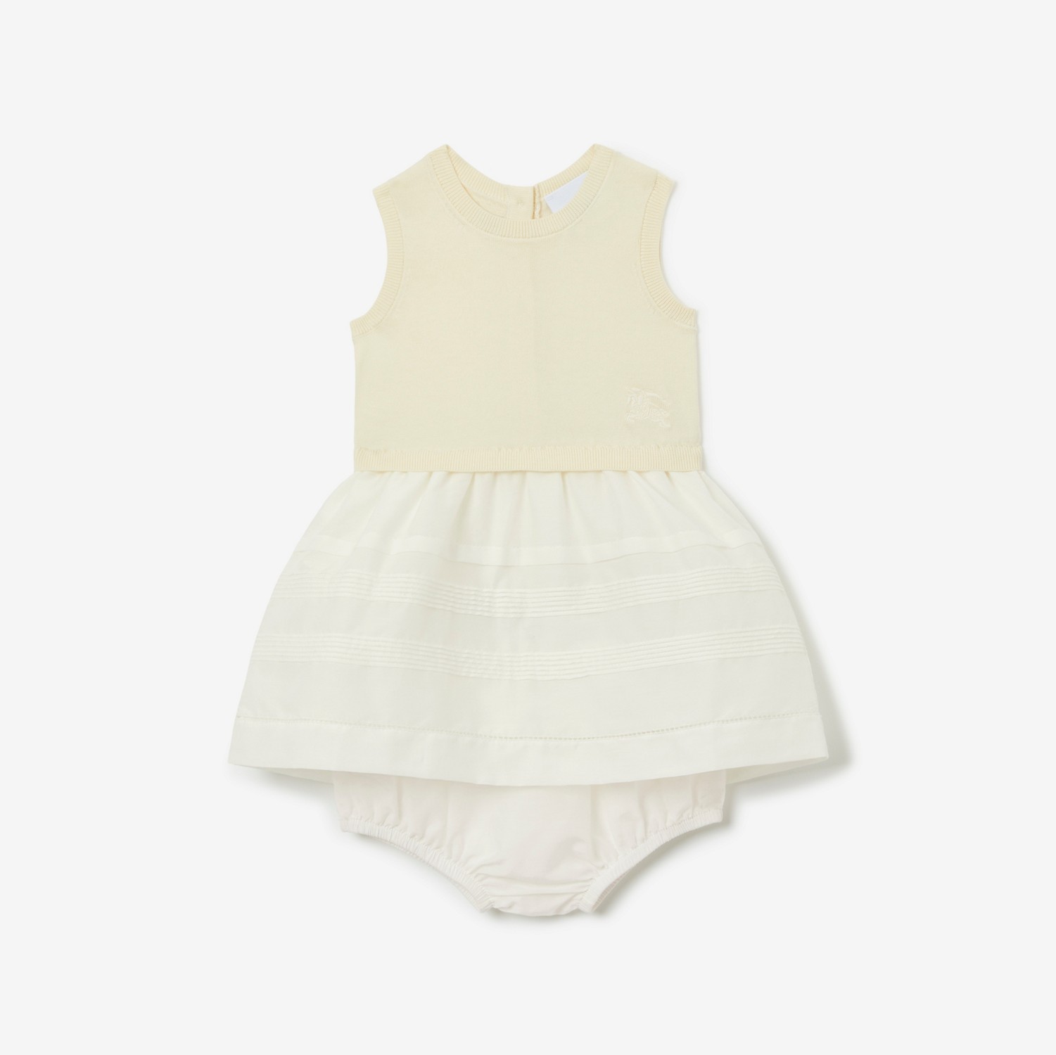 马术骑士徽标三件套婴儿礼品套装 (白色) - 儿童 | Burberry® 博柏利官网
