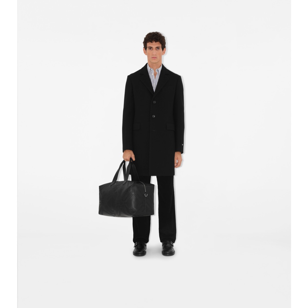  Check Embossed Duffle Bag