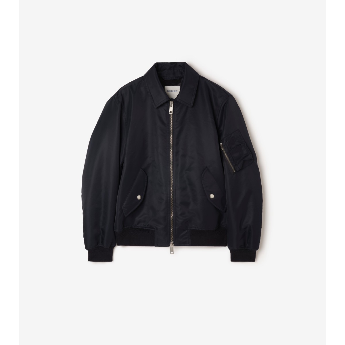  Check Nylon Bomber Jacket