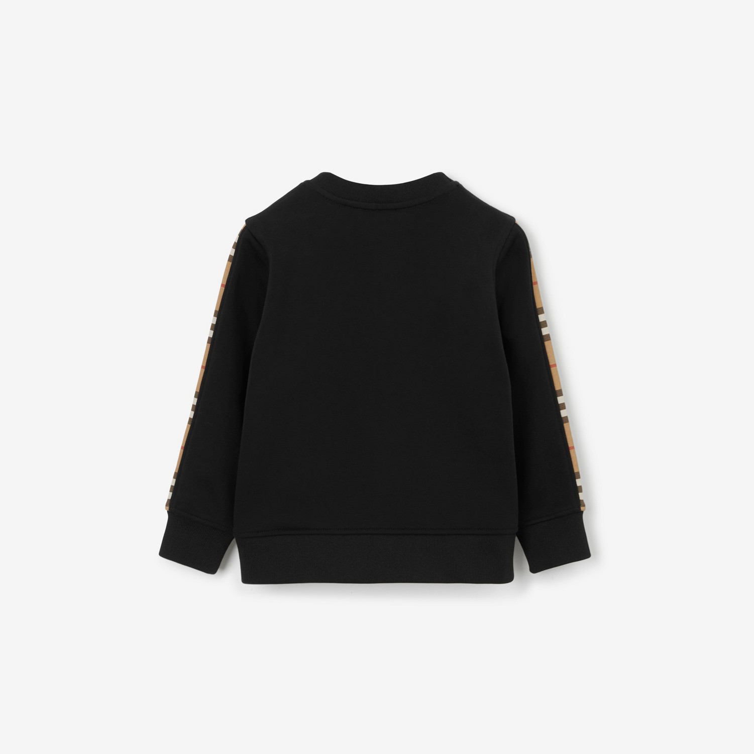 Sweat-shirt en coton avec Check (Noir) | Site officiel Burberry®
