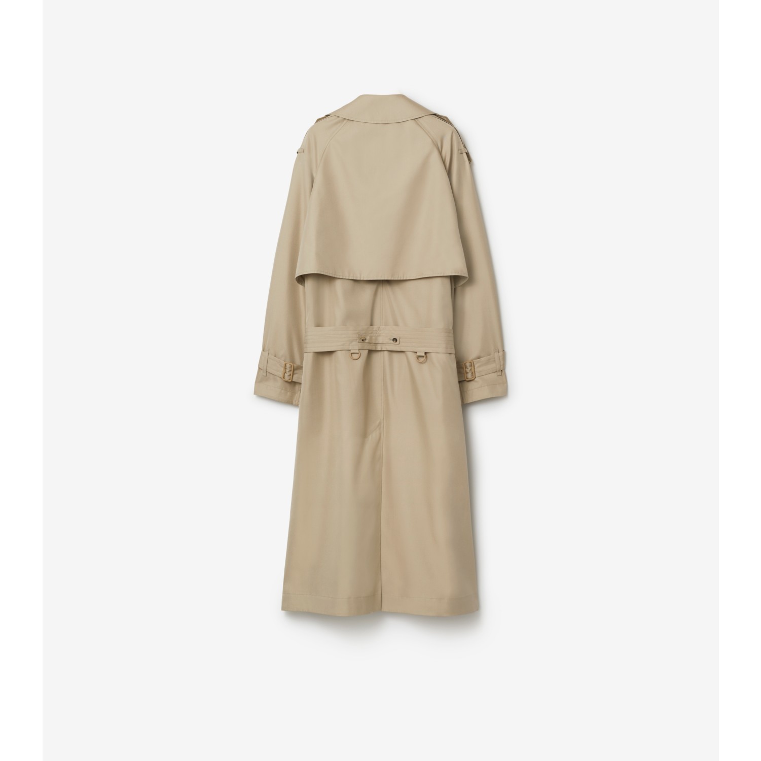 Long Silk Trench Coat