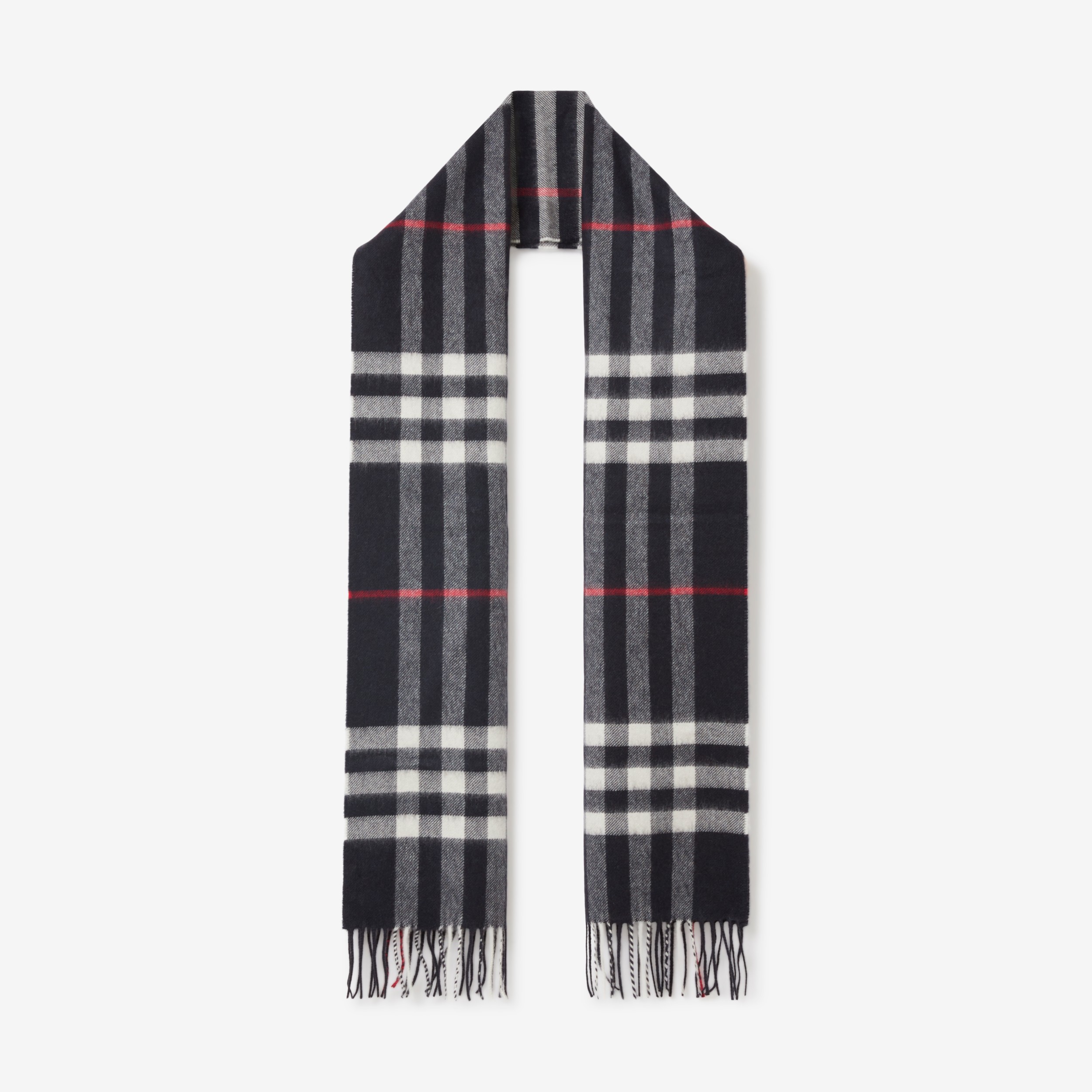 The Burberry Check Cashmere Scarf in Navy | Burberry® Official
