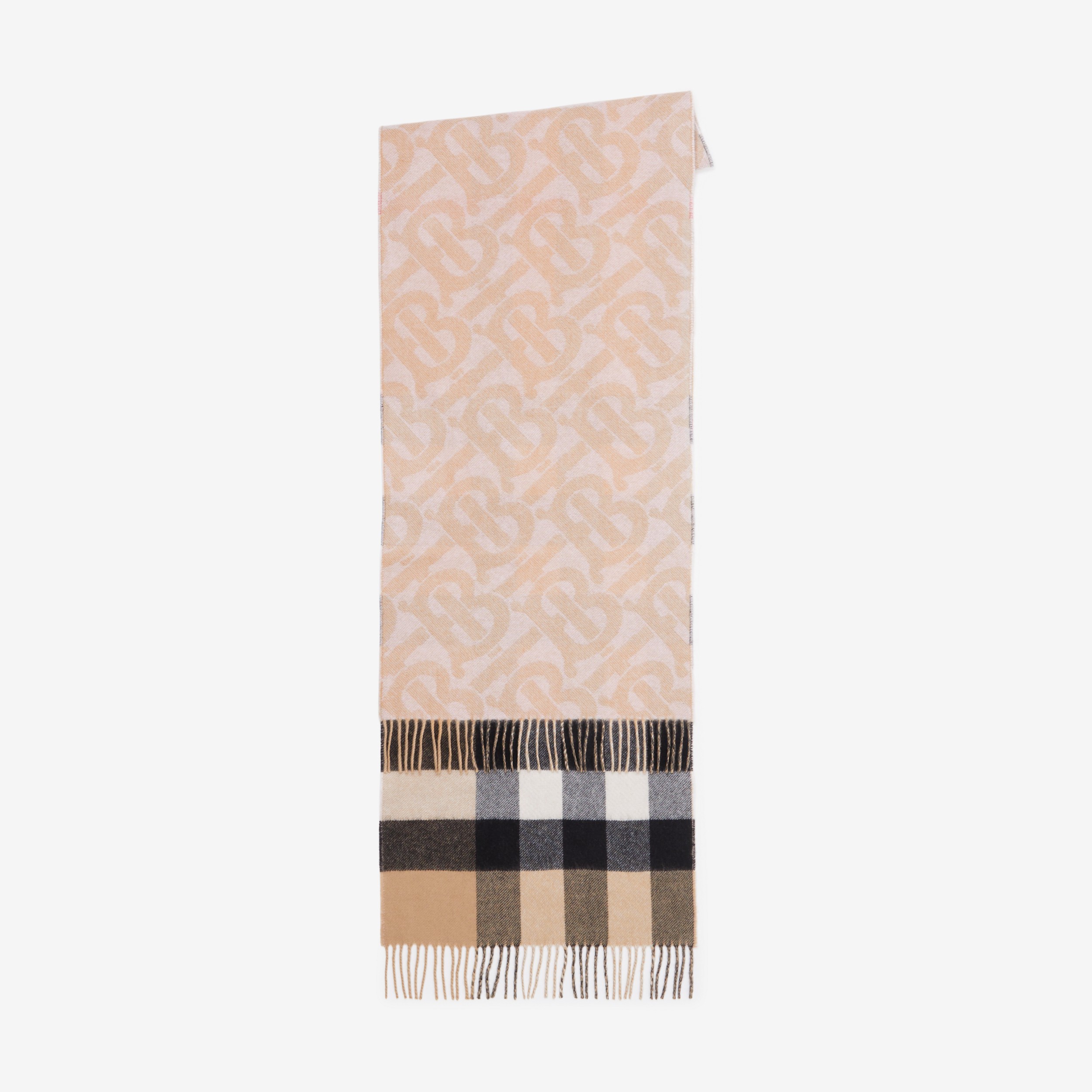 Check Cashmere Reversible Scarf in Alabaster | Burberry® Official - 2