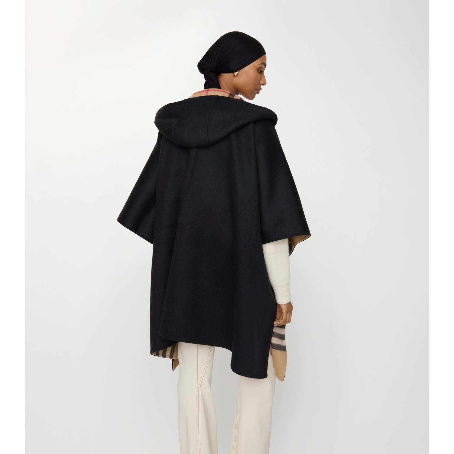 Cashmere Hooded Cape - thumbnail 9