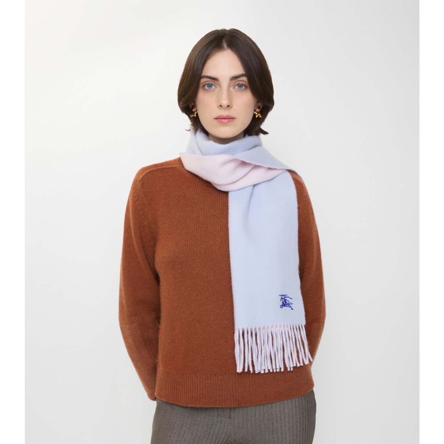 Reversible Cashmere Scarf in Mist/sugar | Burberry® Official