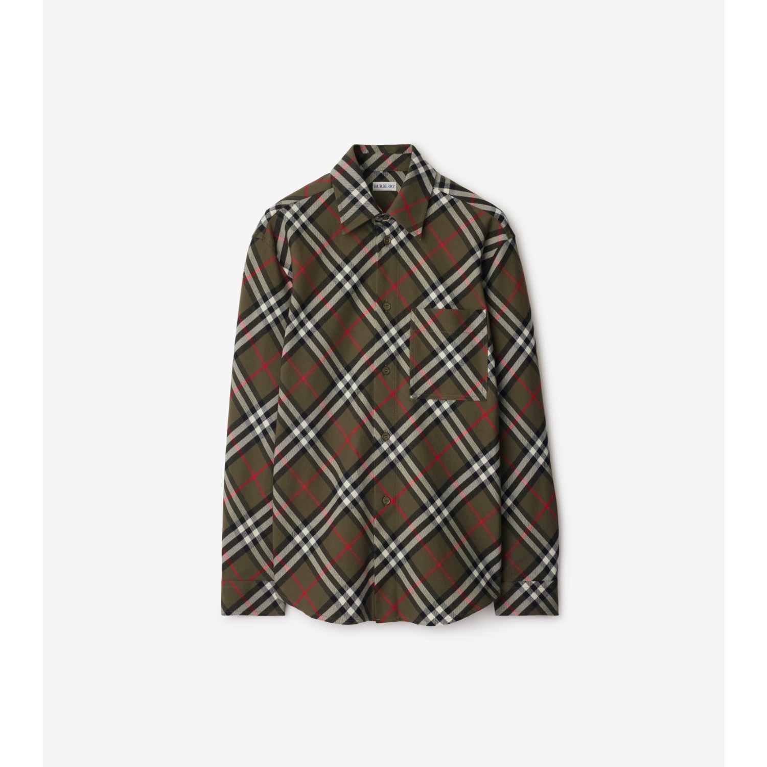 Check Cotton Shirt in Loch Men Burberry Official