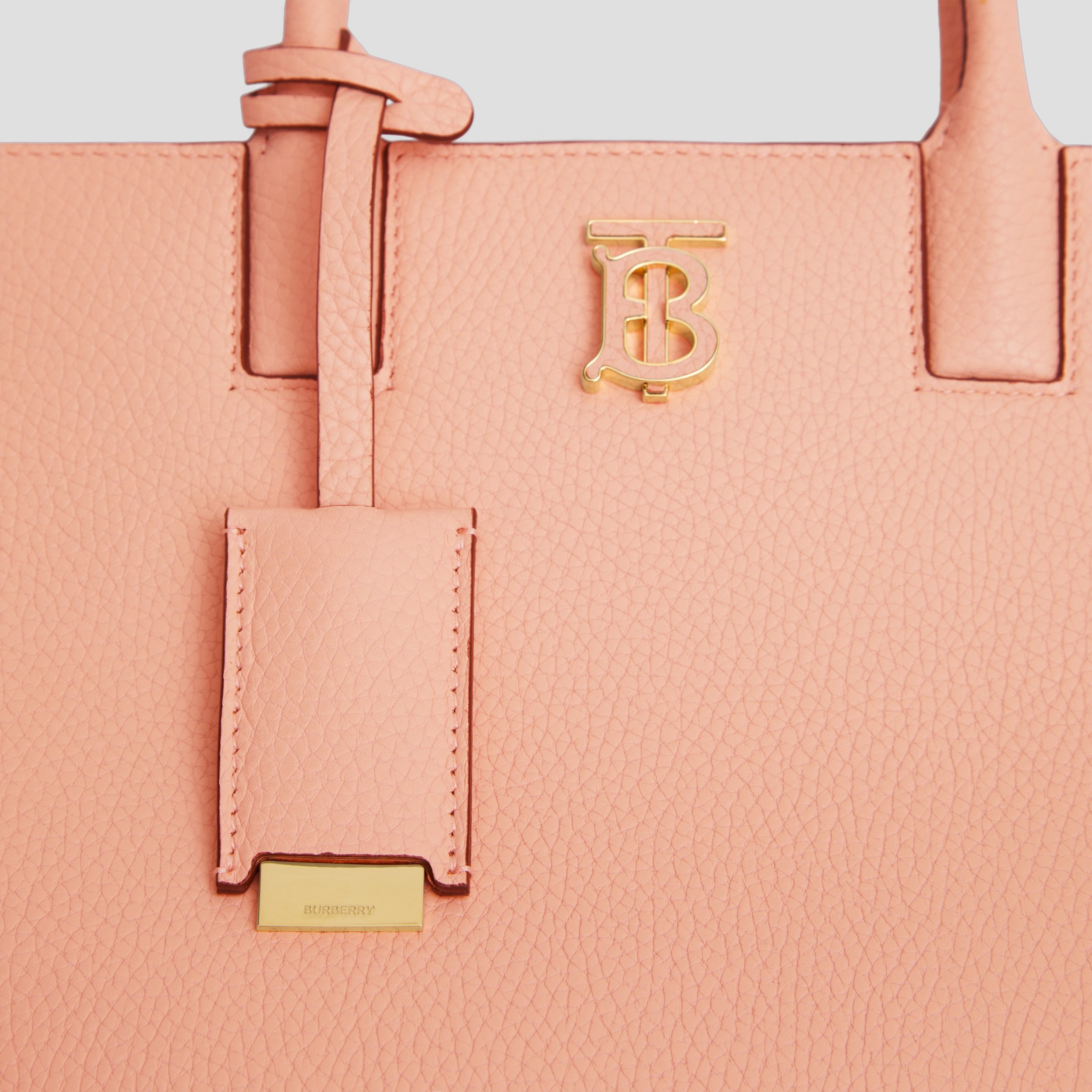 Grainy Leather Mini Frances Bag in Peach Pink - Women | Burberry® Official - 2