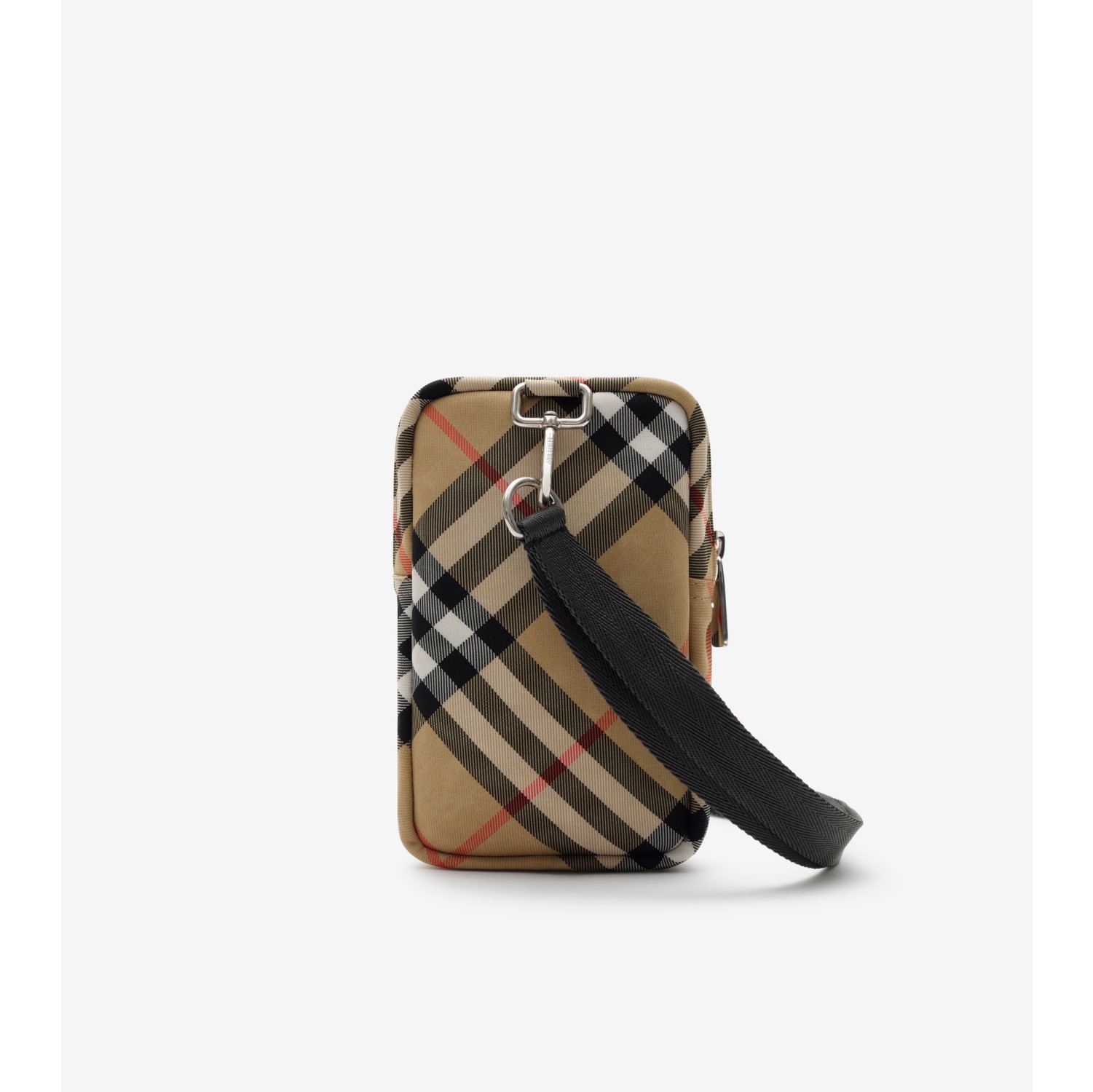 Check Phone Bag in Sand beige - Men, Technical | Burberry® Official