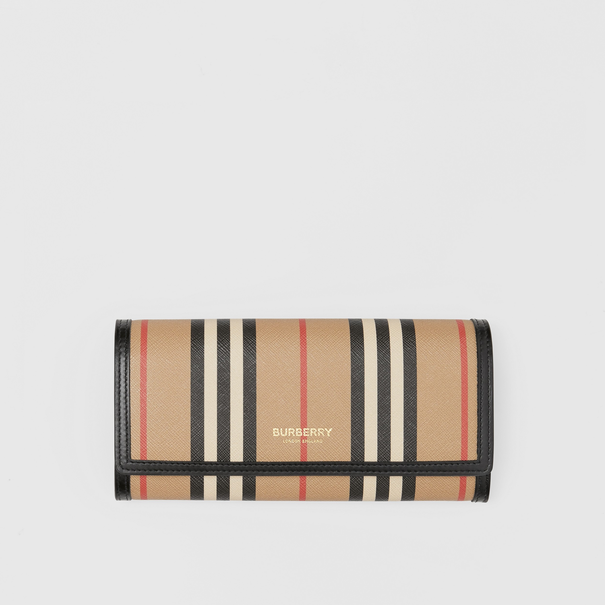 Brieftasche im Kontinentalformat mit Streifenmuster (Vintage-beige) - Damen | Burberry® - 1