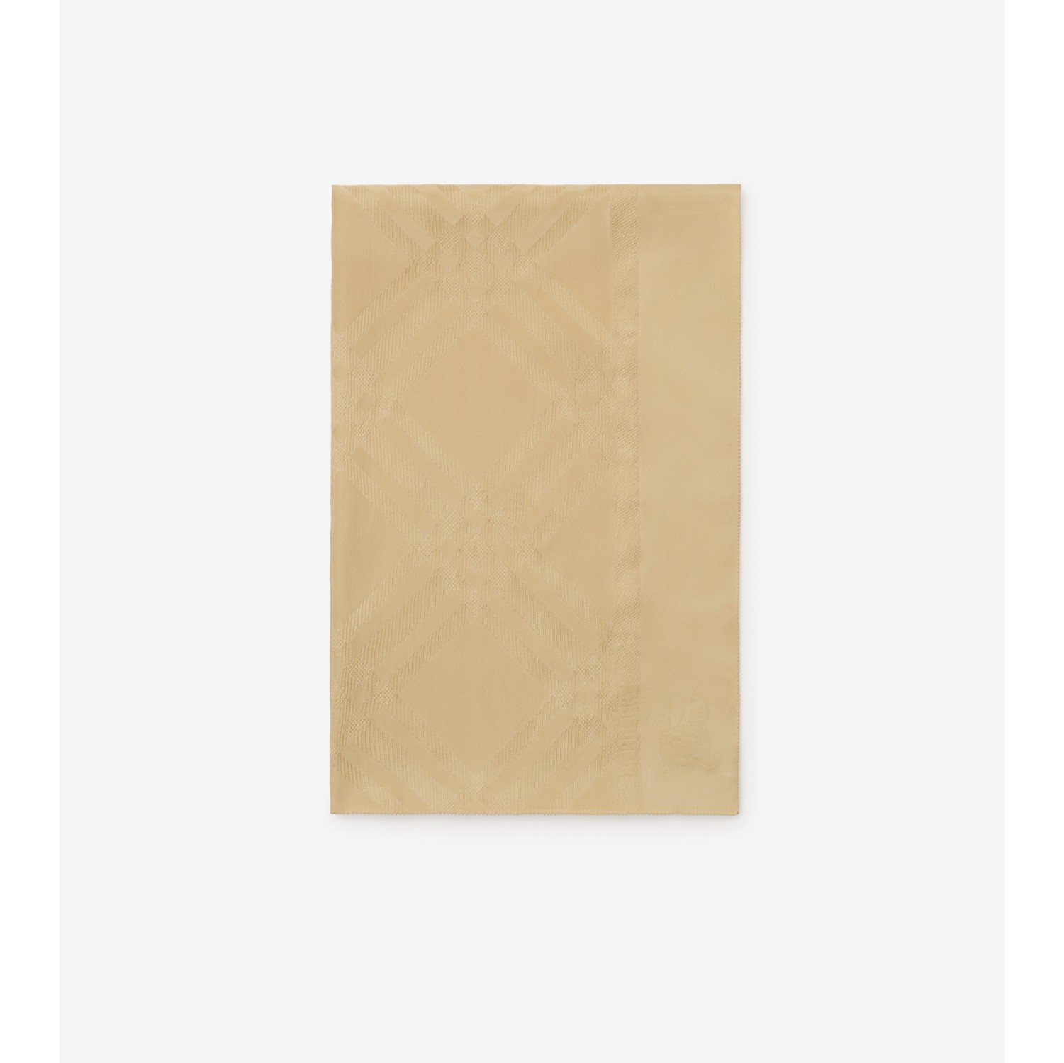 Wide Check Silk Scarf