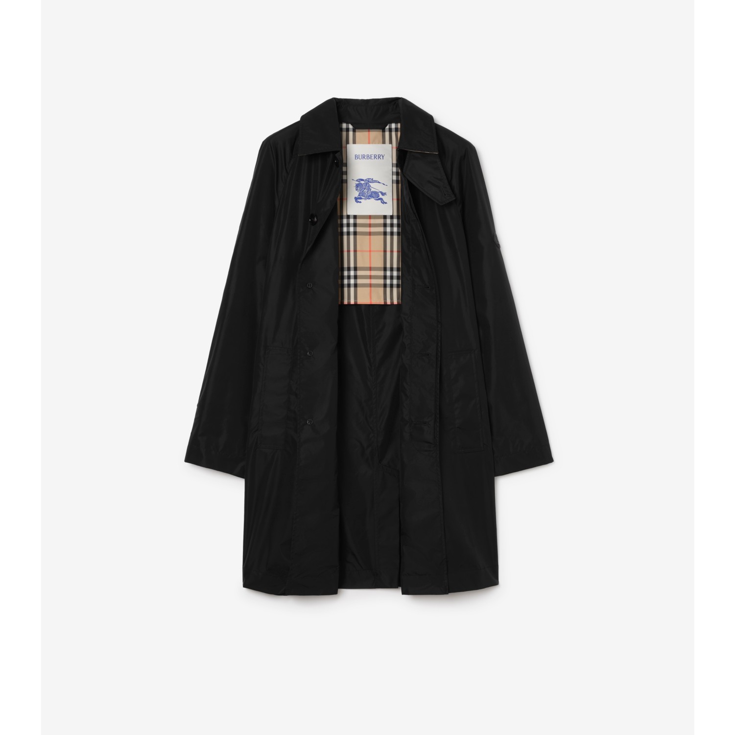 Short Nylon Ridgewood Car Coat​ in Black - Men | Burberry® Official