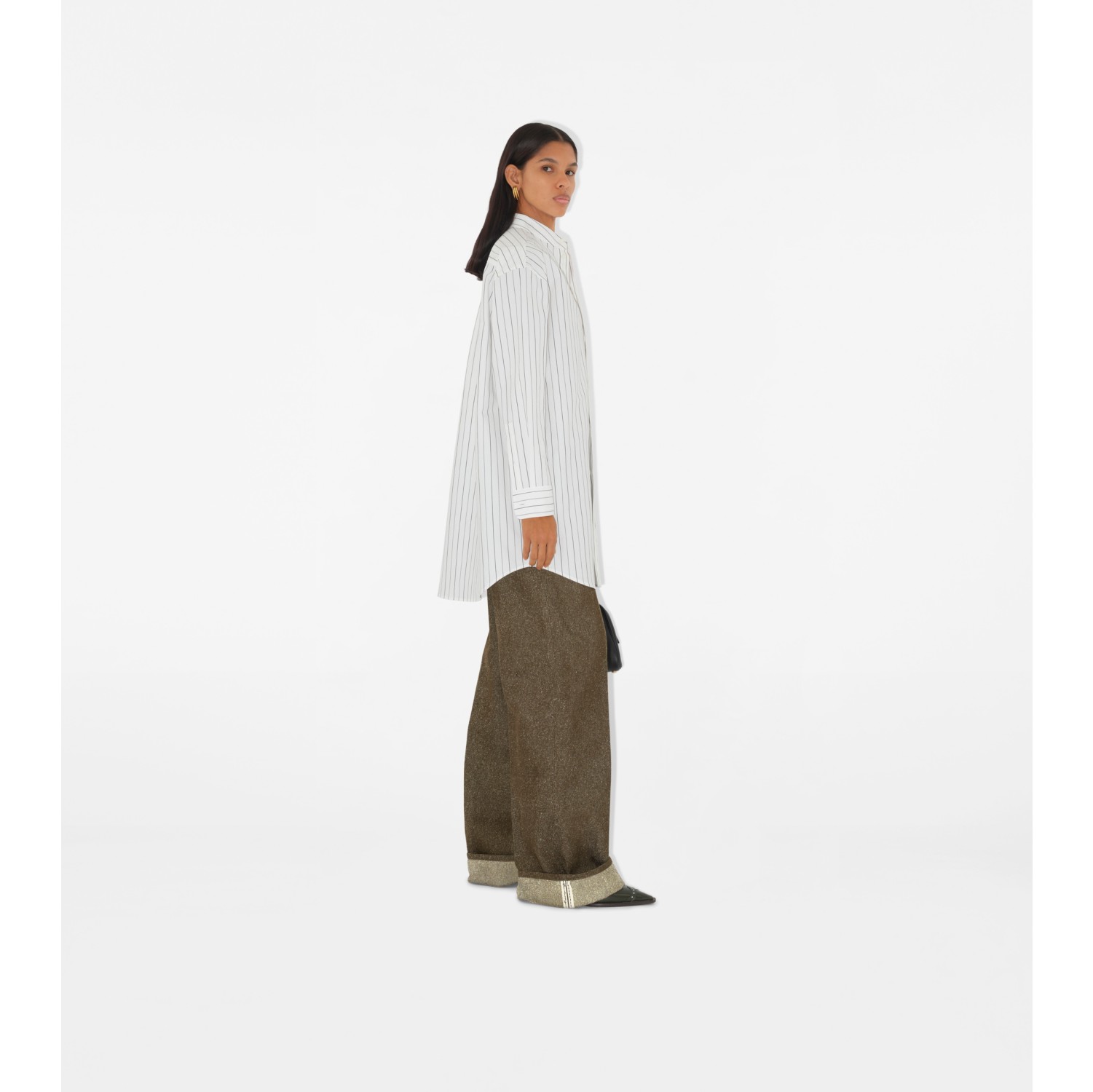 Oversized Striped Cotton Shirt