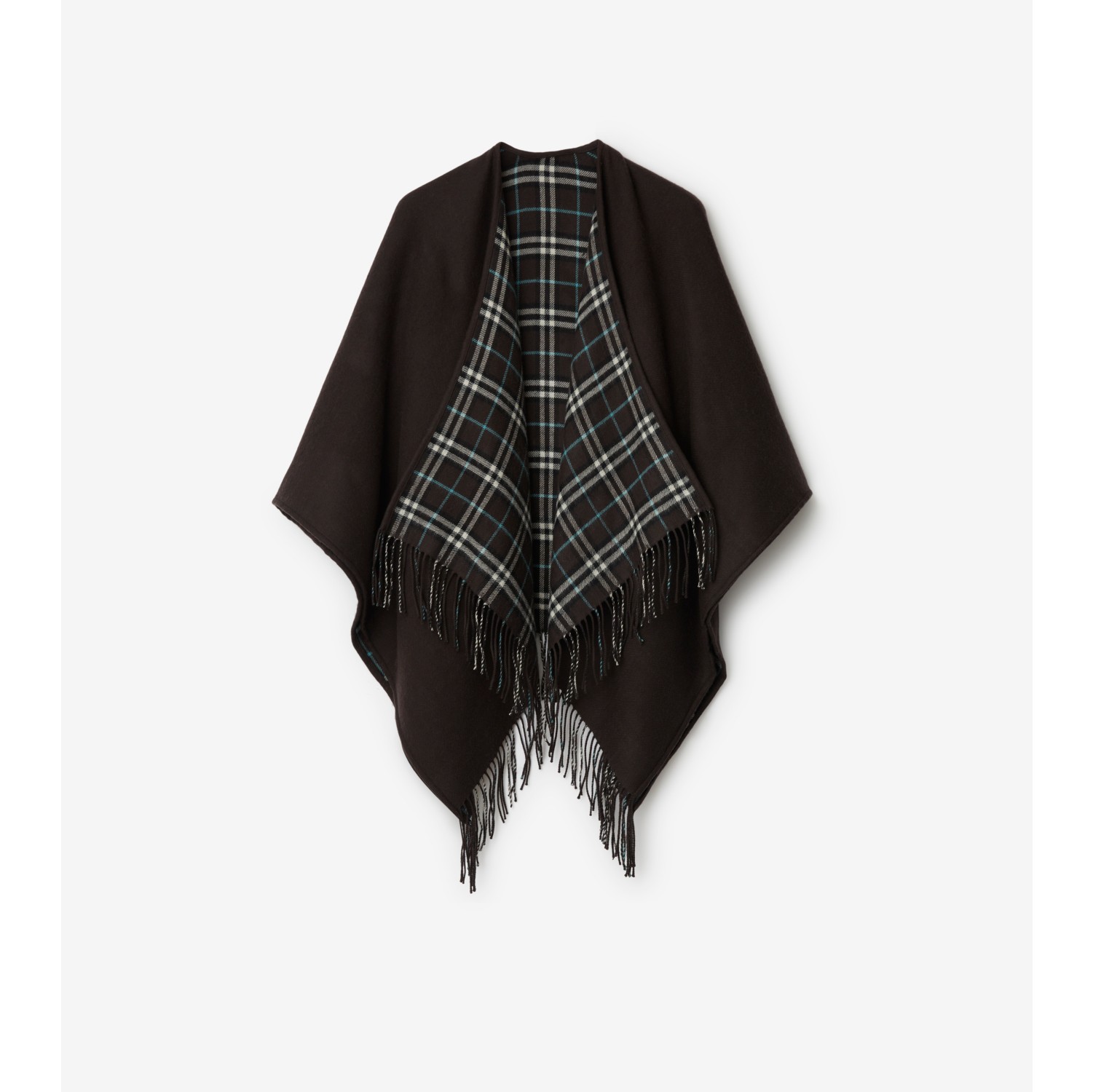 Burberry check discount poncho