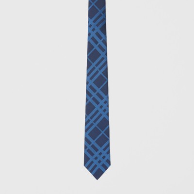 burberry blue check tie