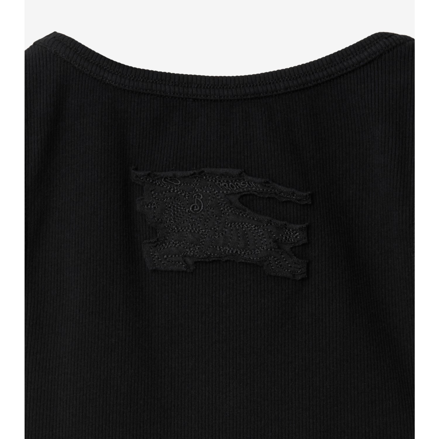 Camiseta sin mangas en mezcla de algodón elástico