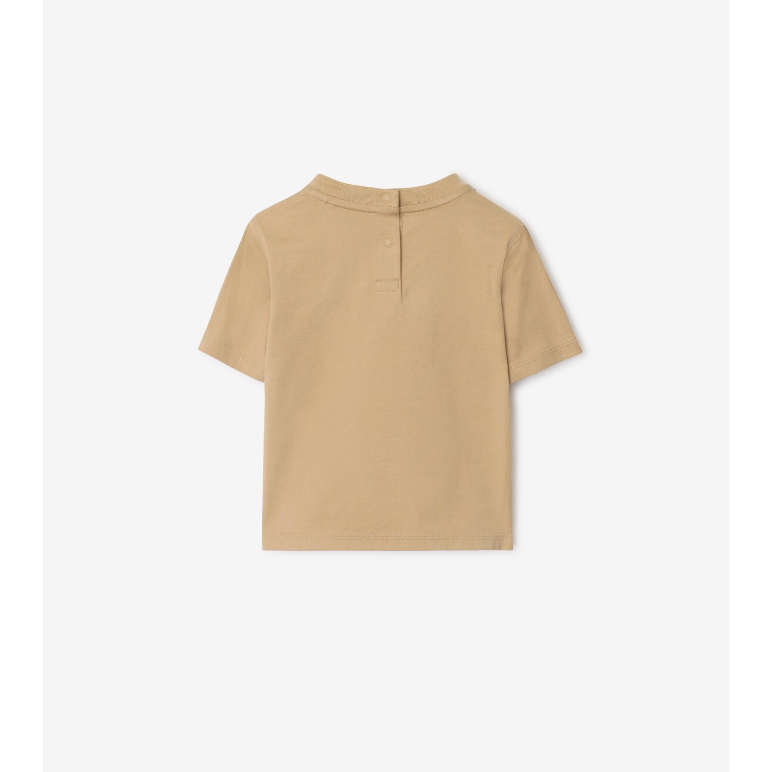 チェックトリム コットンTシャツ