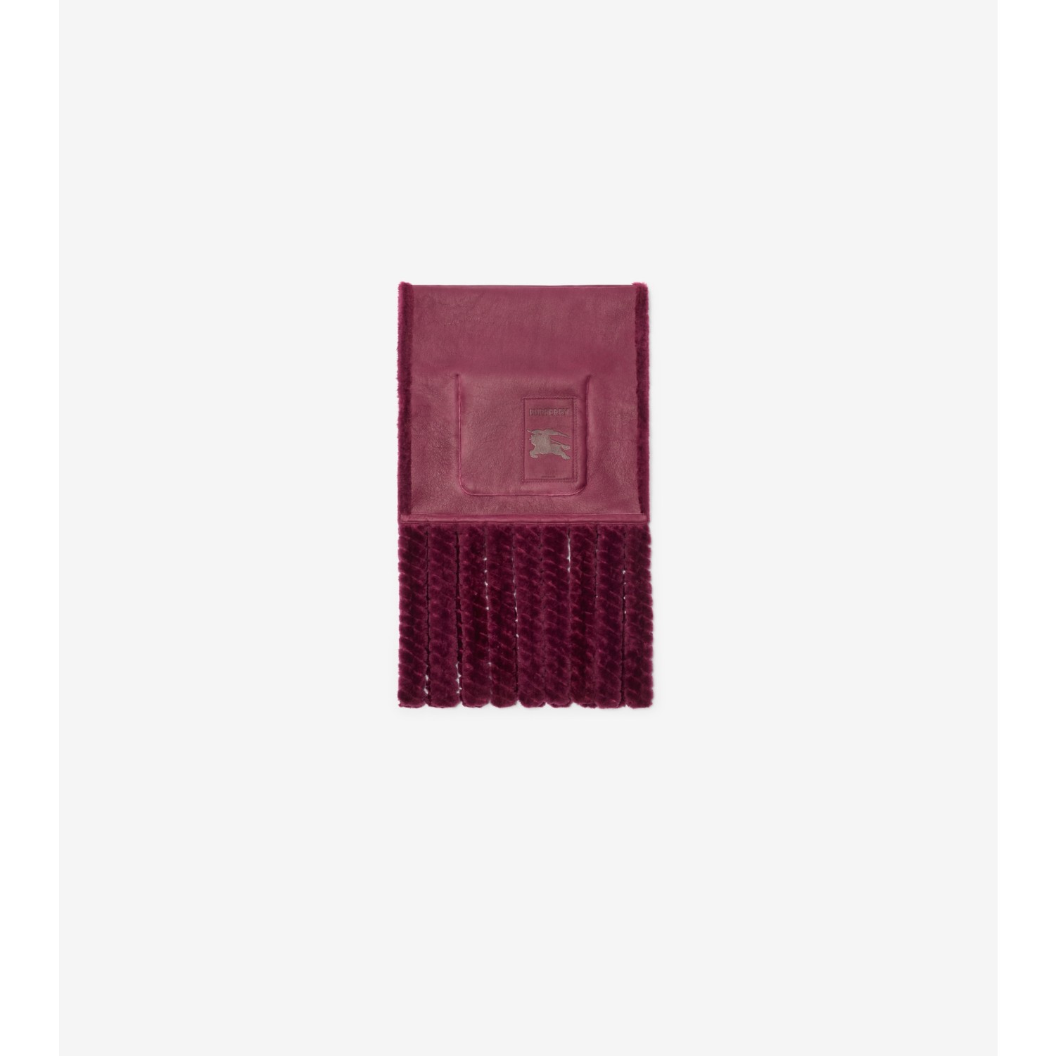 Shearling Scarf in Ruby red | Burberry® Official