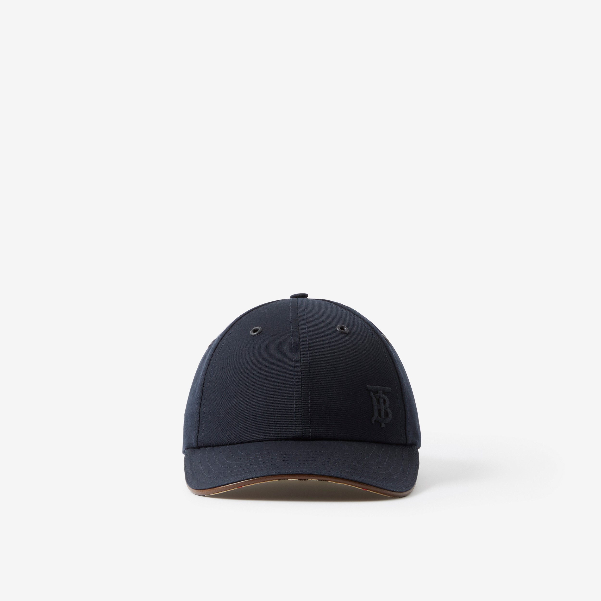 Gorra de béisbol en algodón de gabardina con monograma (Azul Penumbra) | Burberry® oficial - 1