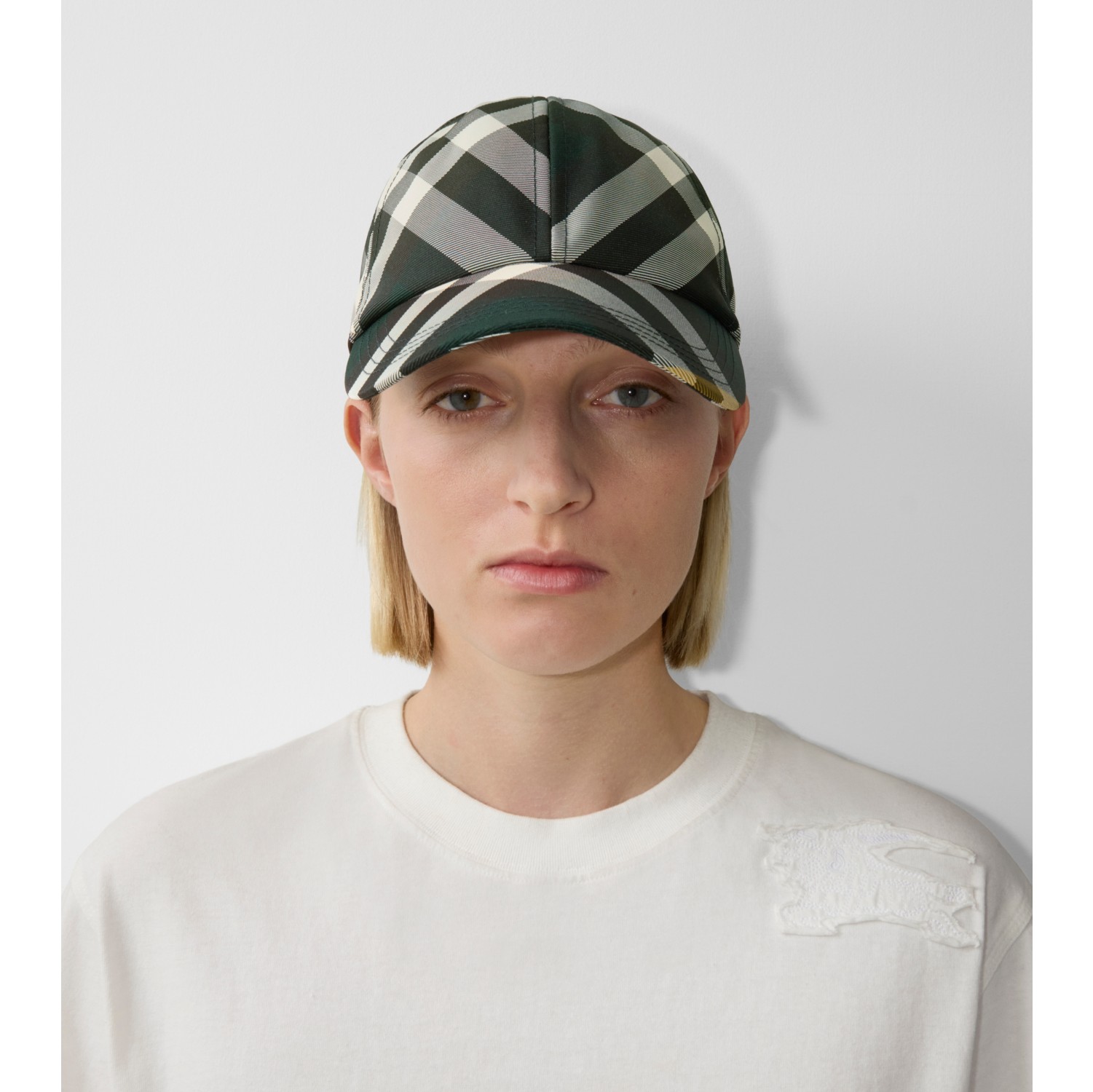 Check Baseball Cap in Ivy Men Burberry Official